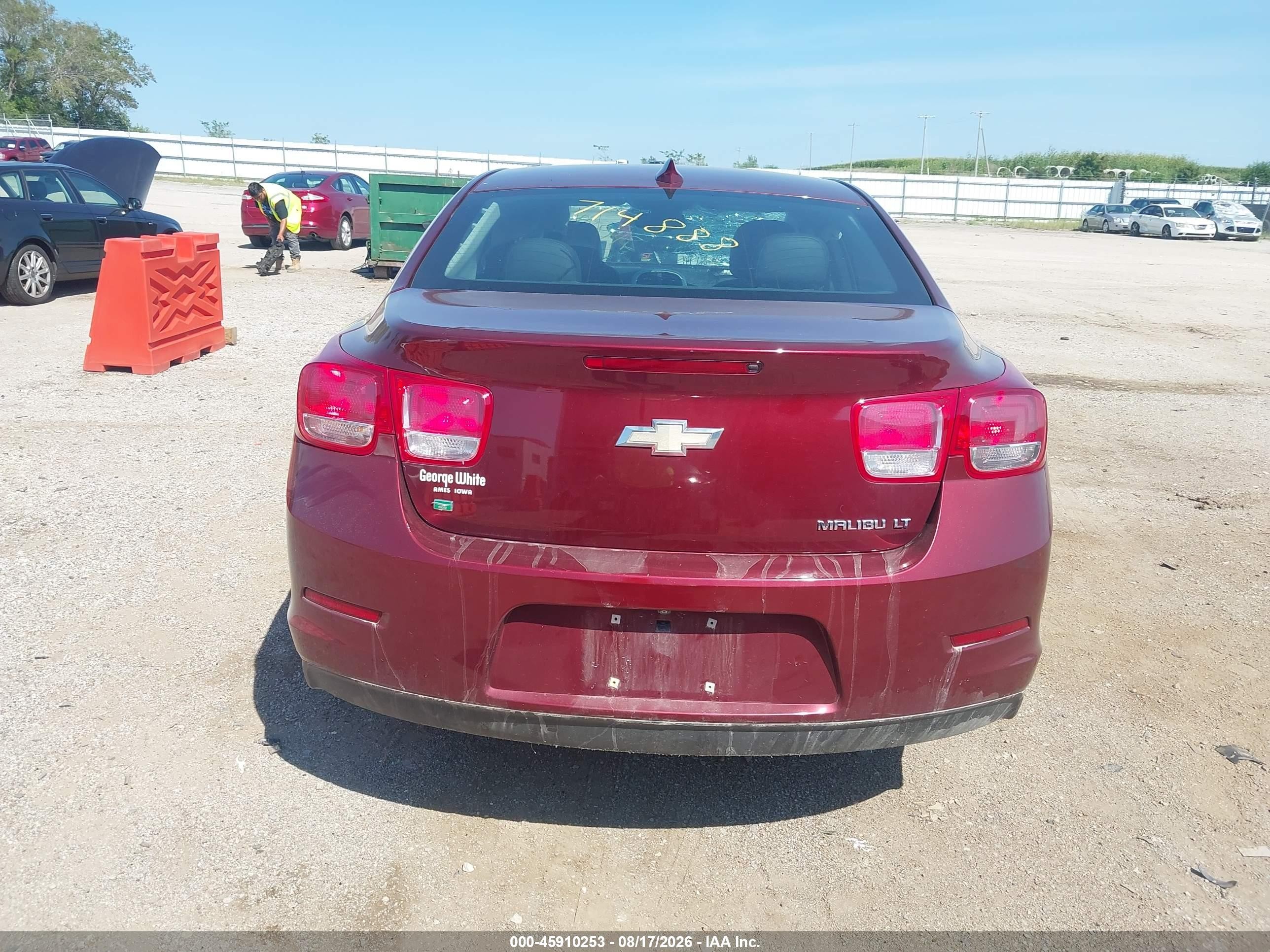 2015 Chevrolet Malibu 2lt Red vin: 1G11D5SL3FF140376