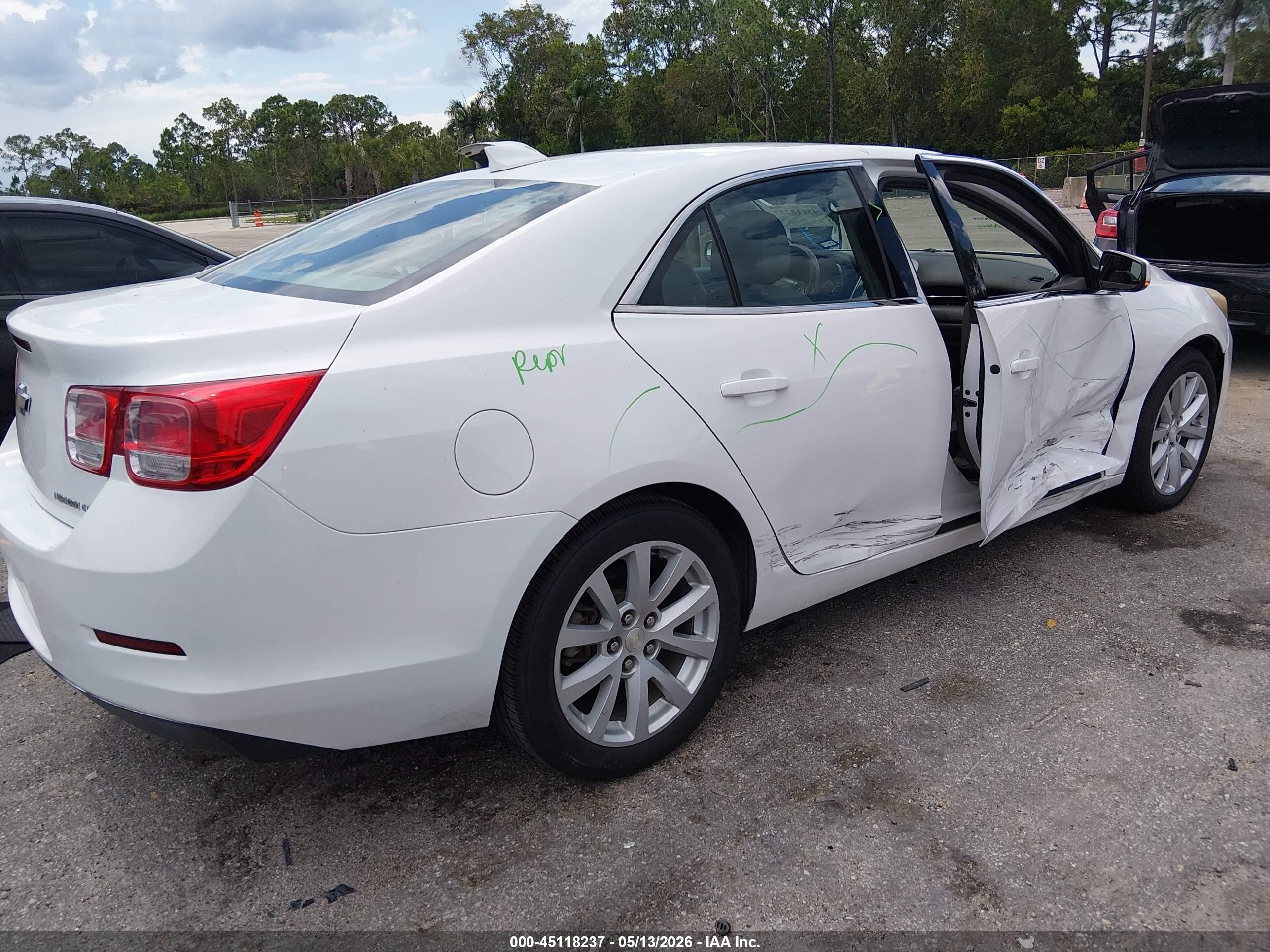 2015 Chevrolet Malibu 2lt White vin: 1G11D5SL3FF151913