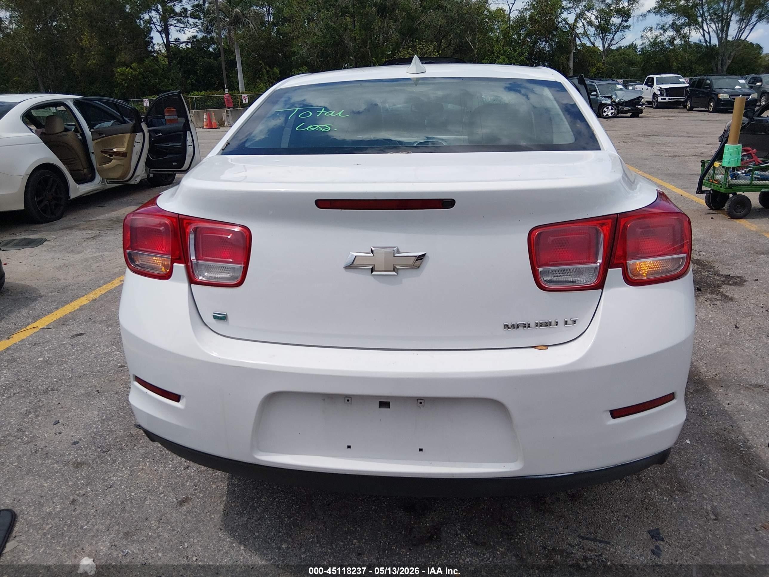 2015 Chevrolet Malibu 2lt White vin: 1G11D5SL3FF151913