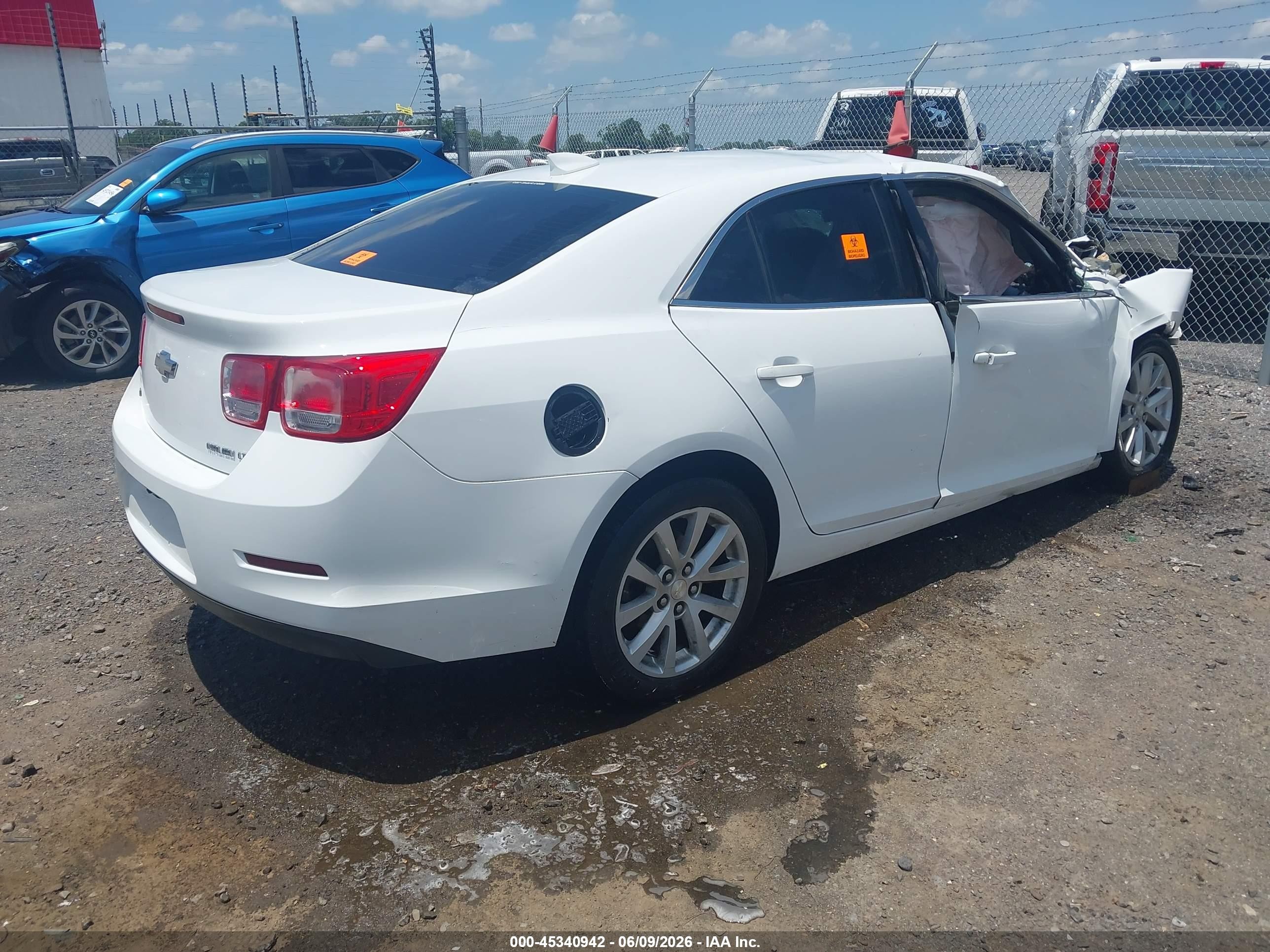 2015 Chevrolet Malibu 2lt White vin: 1G11D5SL5FF202960