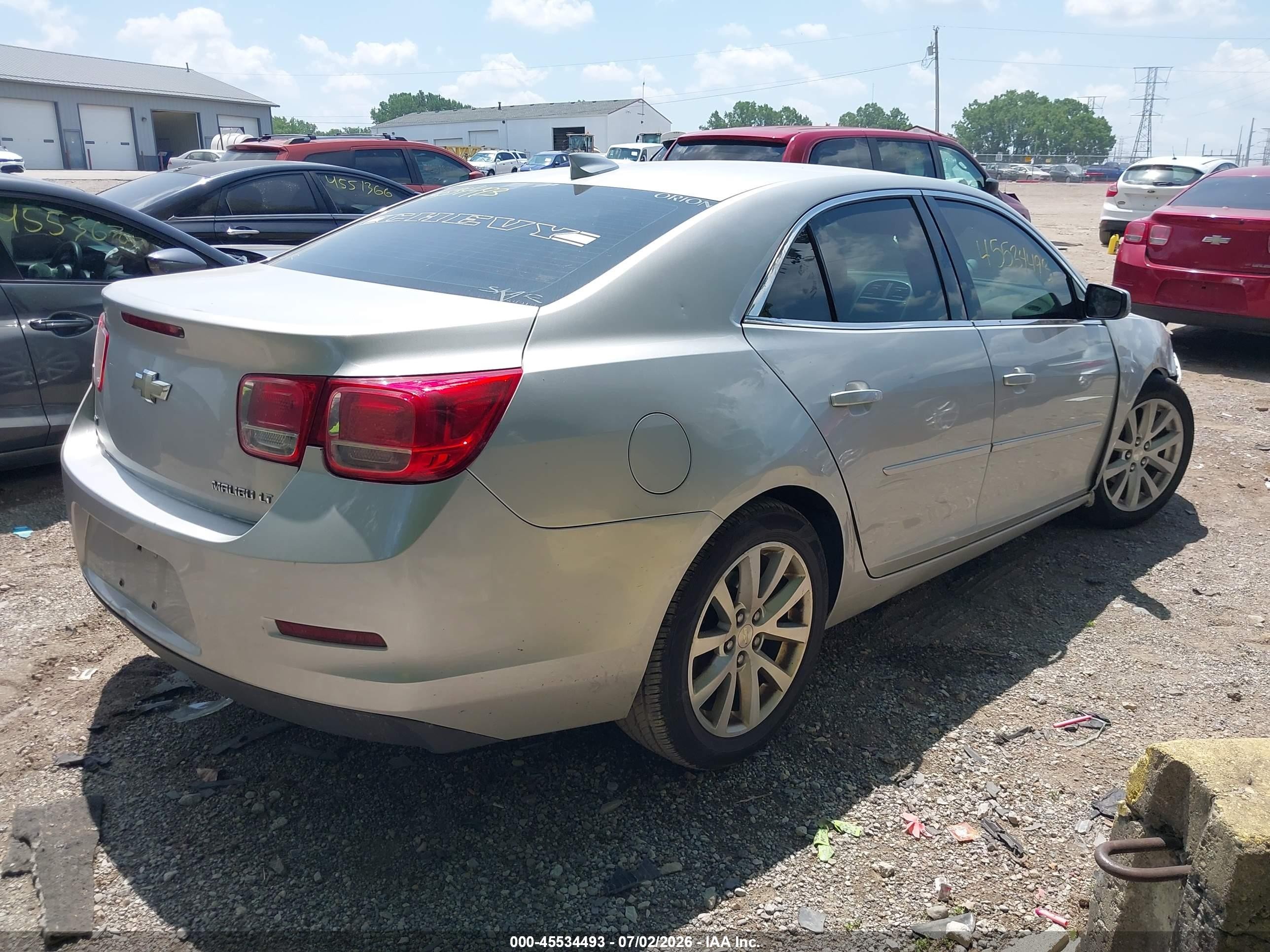 2015 Chevrolet Malibu 2lt Silver vin: 1G11D5SL7FF292452