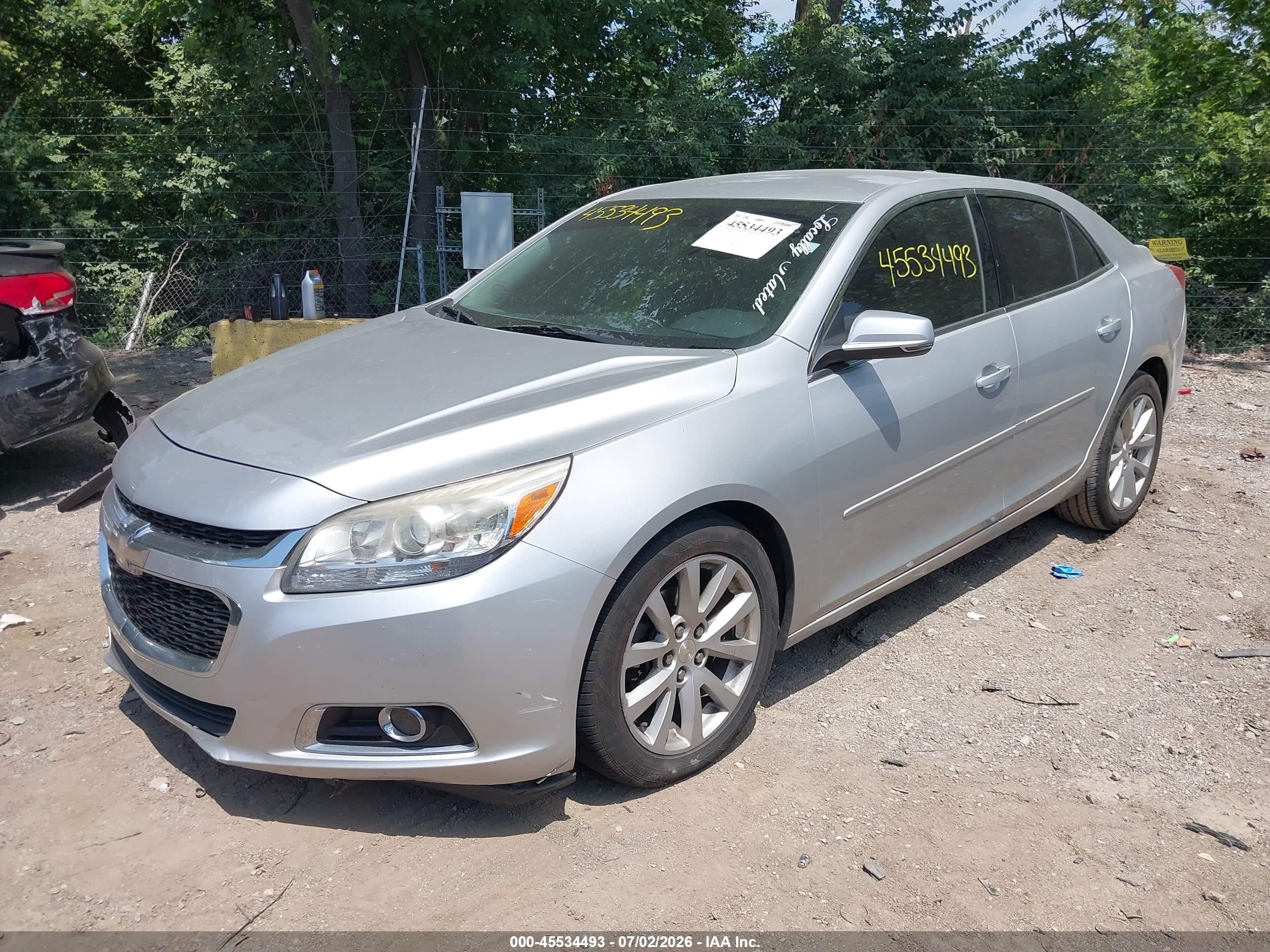 2015 Chevrolet Malibu 2lt Silver vin: 1G11D5SL7FF292452