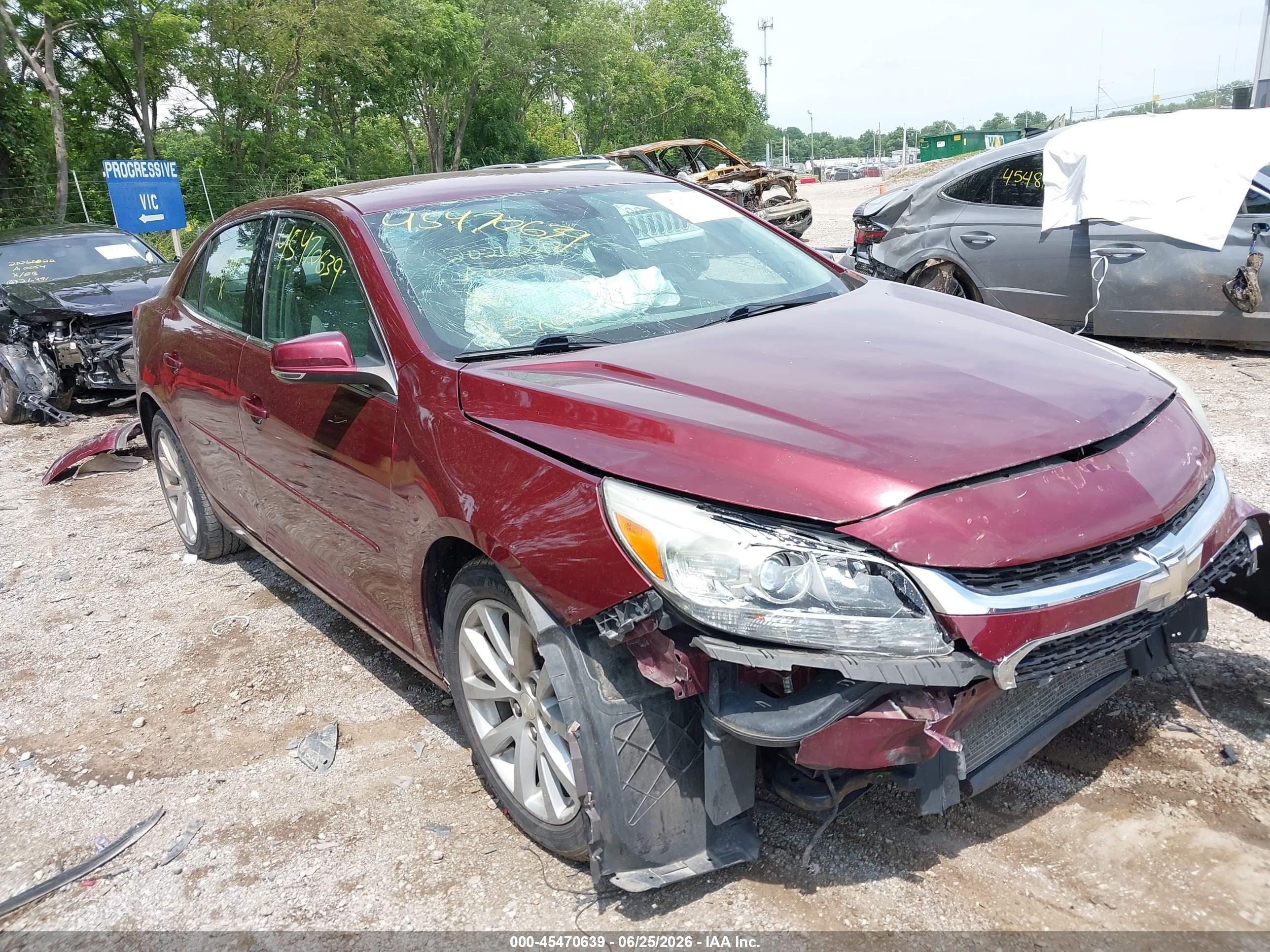2015 Chevrolet Malibu 2lt Red vin: 1G11D5SL8FF259606