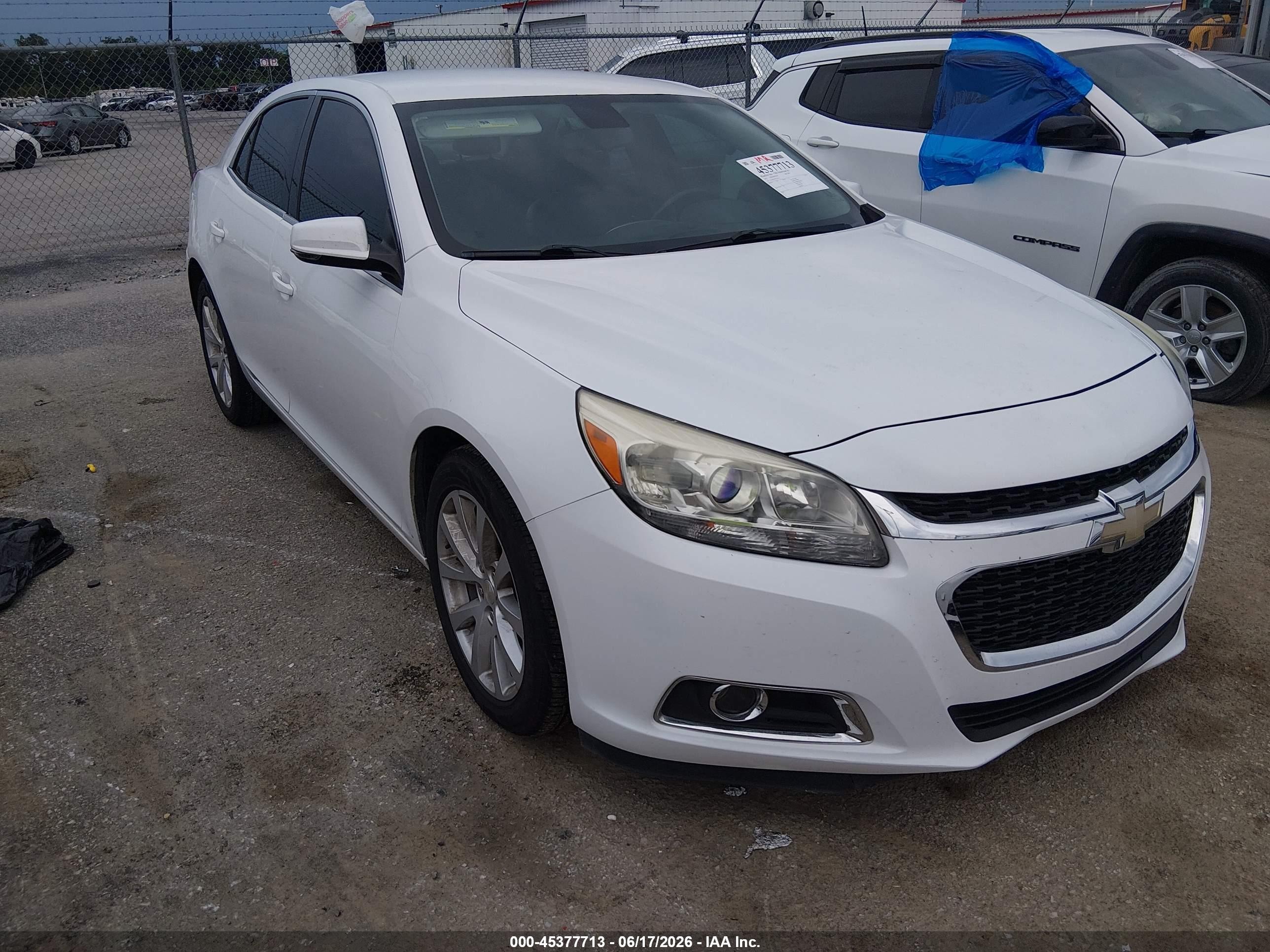 2015 Chevrolet Malibu 2lt Белый vin: 1G11D5SL9FF129110