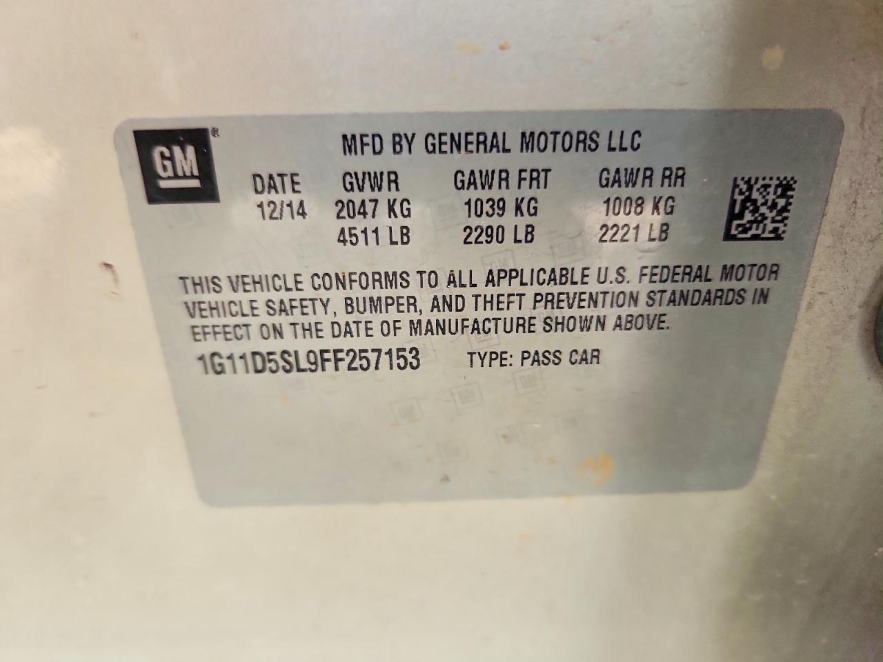 2015 Chevrolet Malibu 2lt Brown vin: 1G11D5SL9FF257153