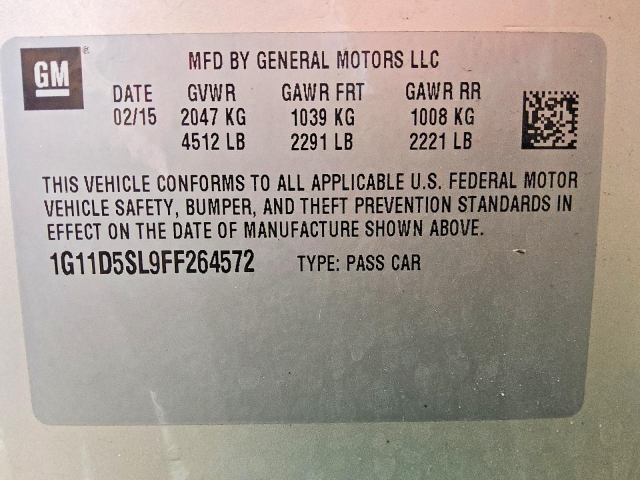 2015 Chevrolet Malibu 2lt Beige vin: 1G11D5SL9FF264572
