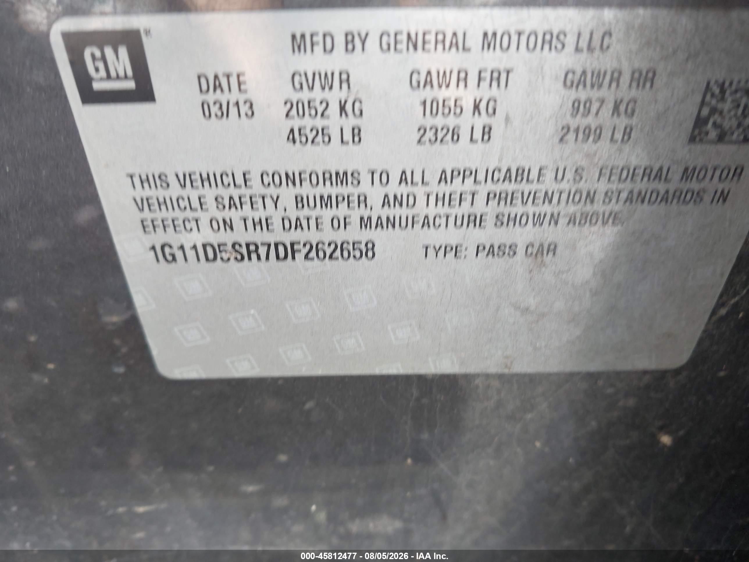 2013 Chevrolet Malibu Eco Gray vin: 1G11D5SR7DF262658