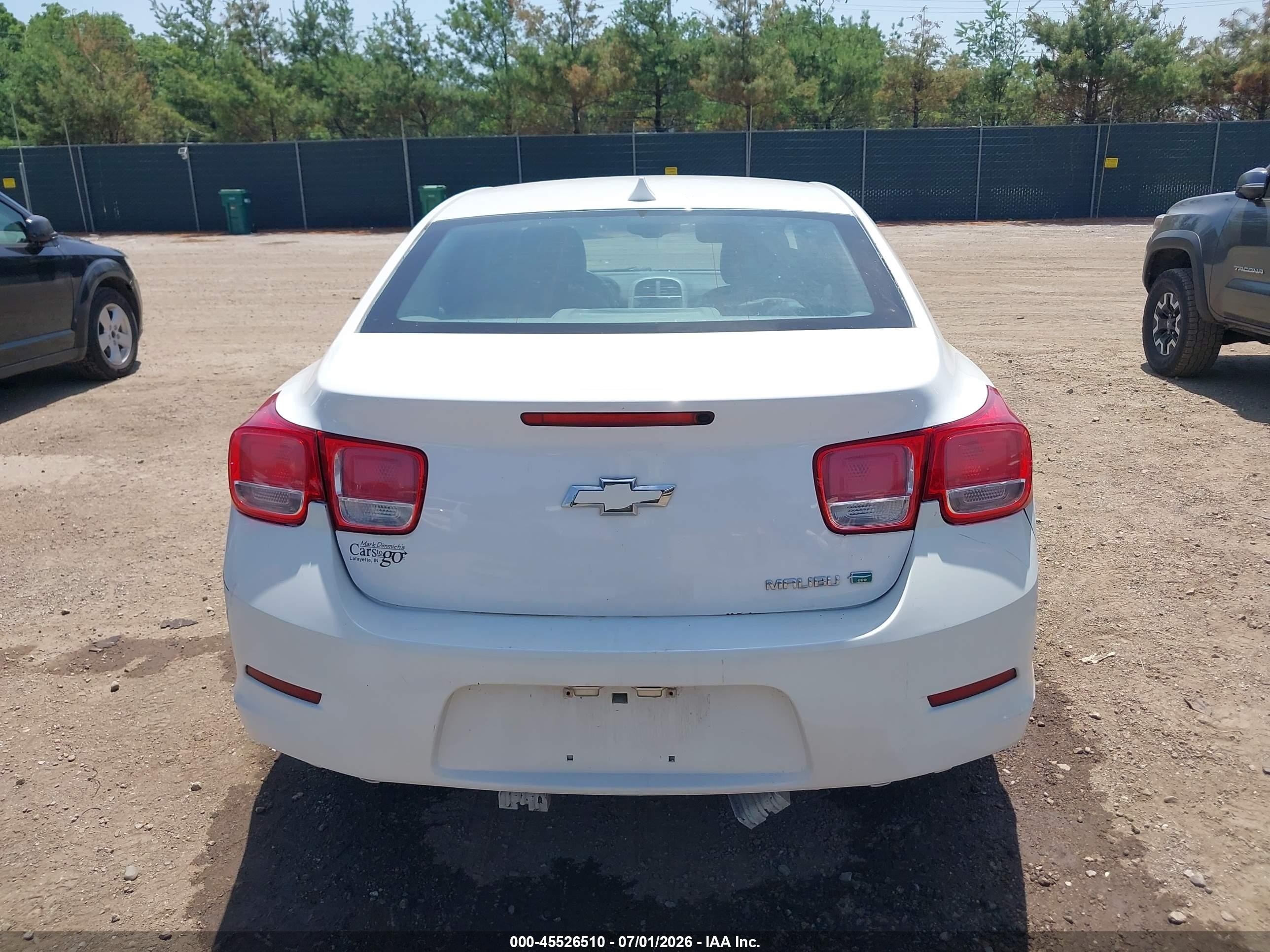 2013 Chevrolet Malibu Eco White vin: 1G11D5SR8DF333740