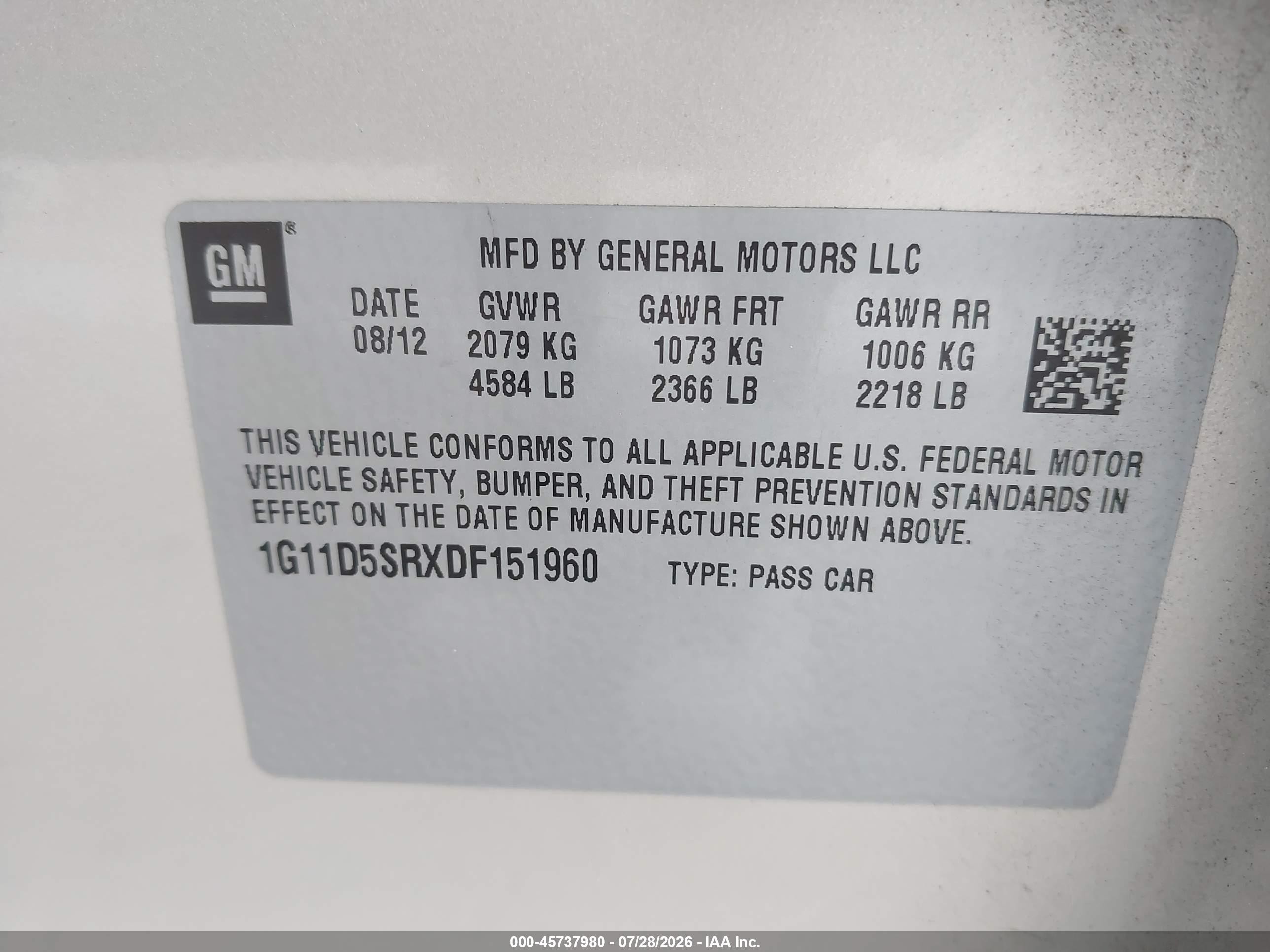 2013 Chevrolet Malibu Eco Beige vin: 1G11D5SRXDF151960