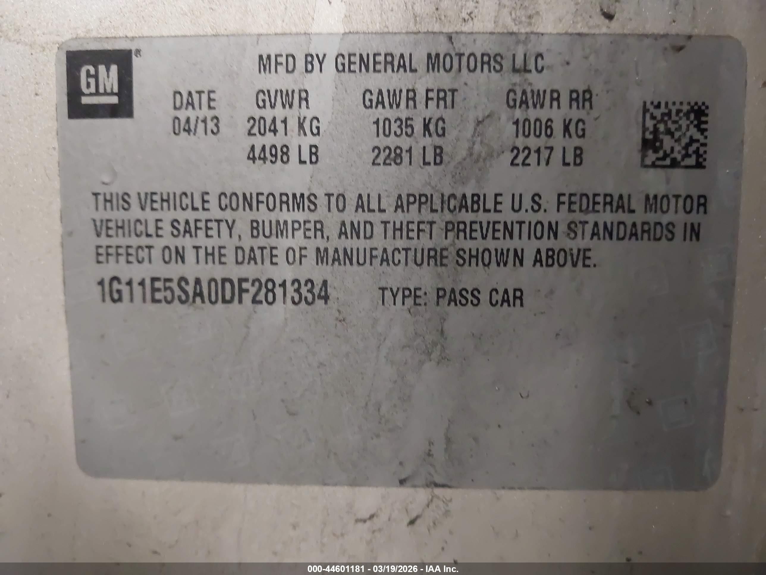 2013 Chevrolet Malibu 2lt Gold vin: 1G11E5SA0DF281334
