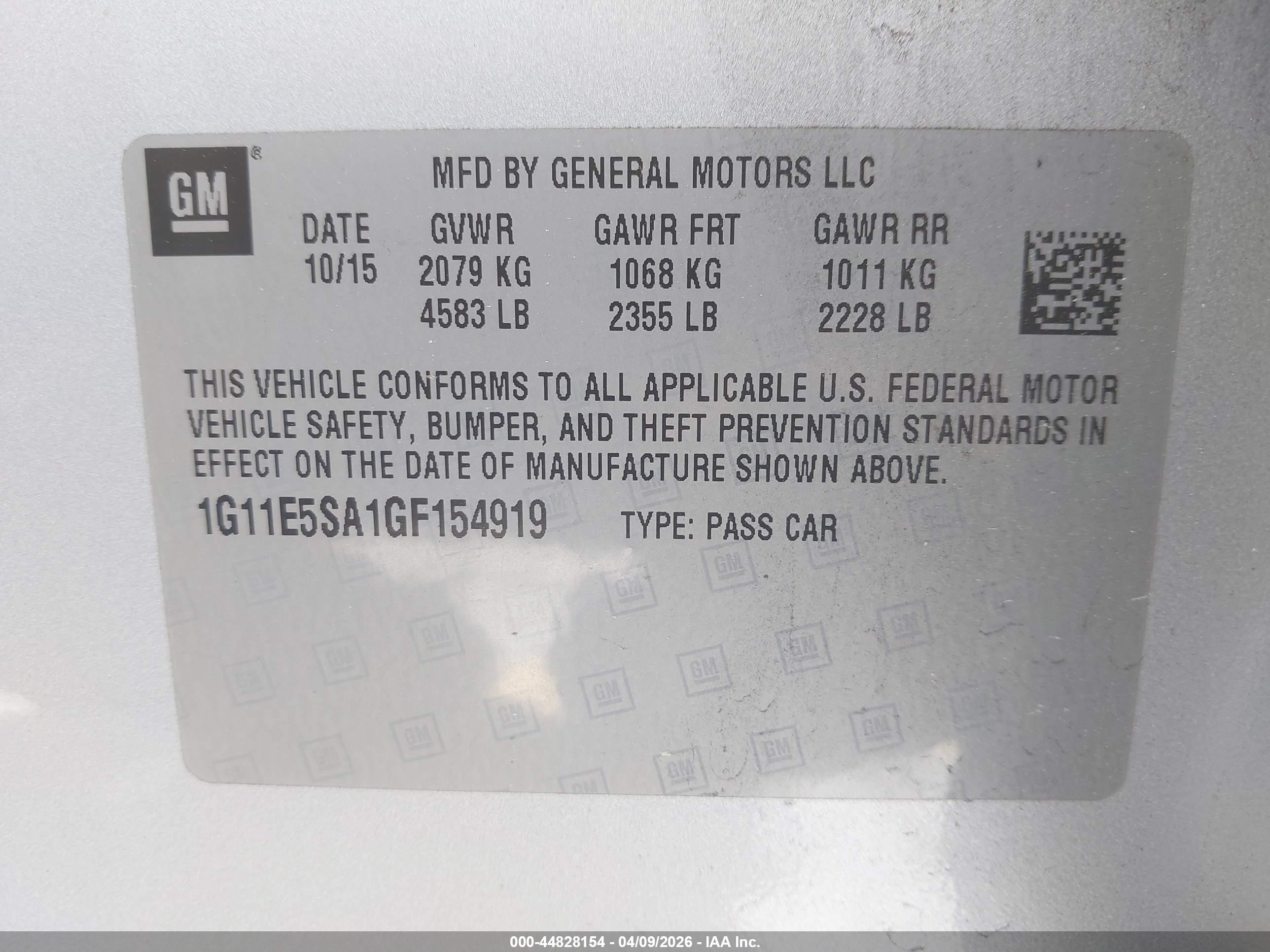 2016 Chevrolet Malibu Limited Ltz Silver vin: 1G11E5SA1GF154919