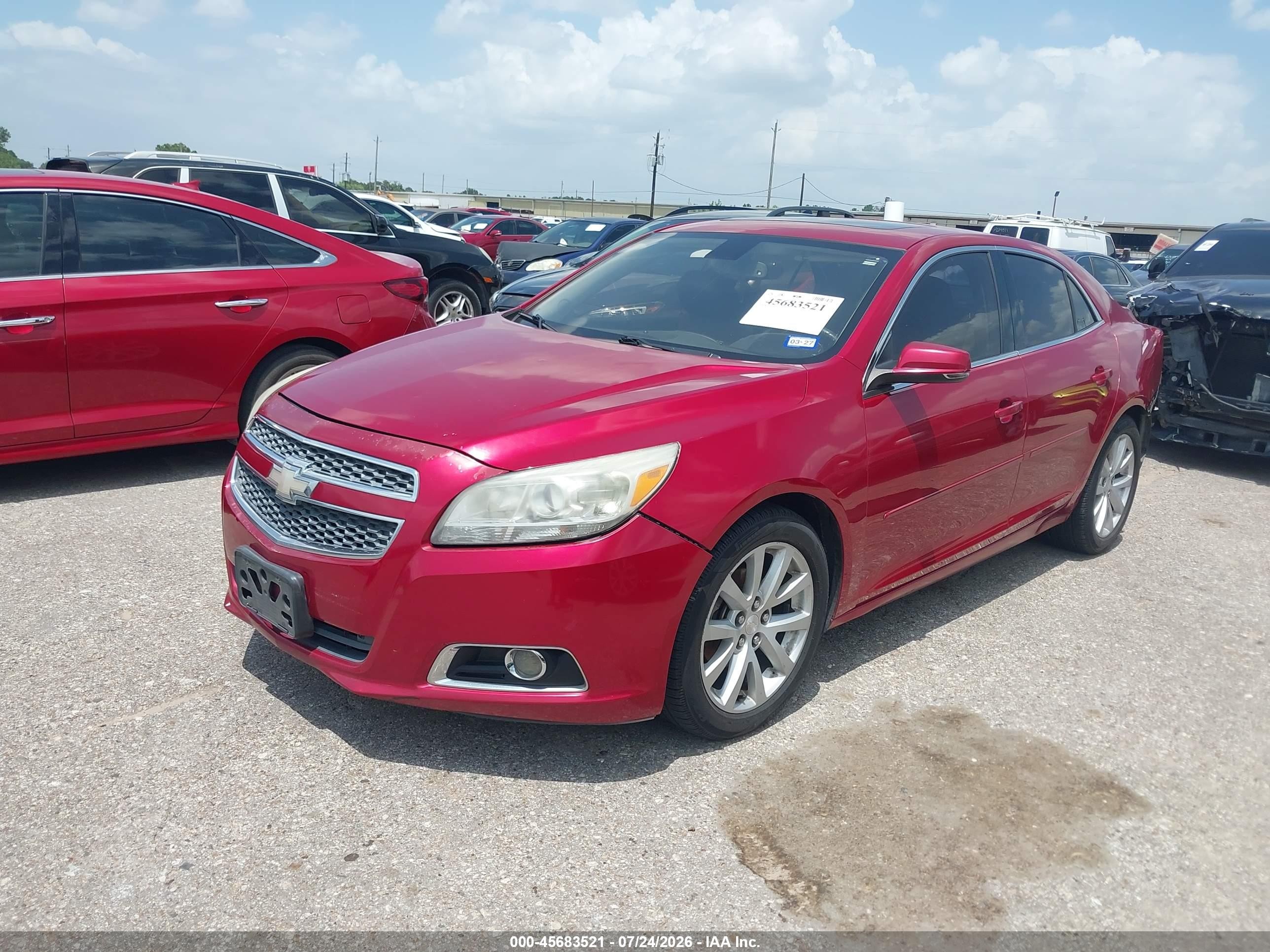 2013 Chevrolet Malibu 2lt Burgundy vin: 1G11E5SA2DF207610
