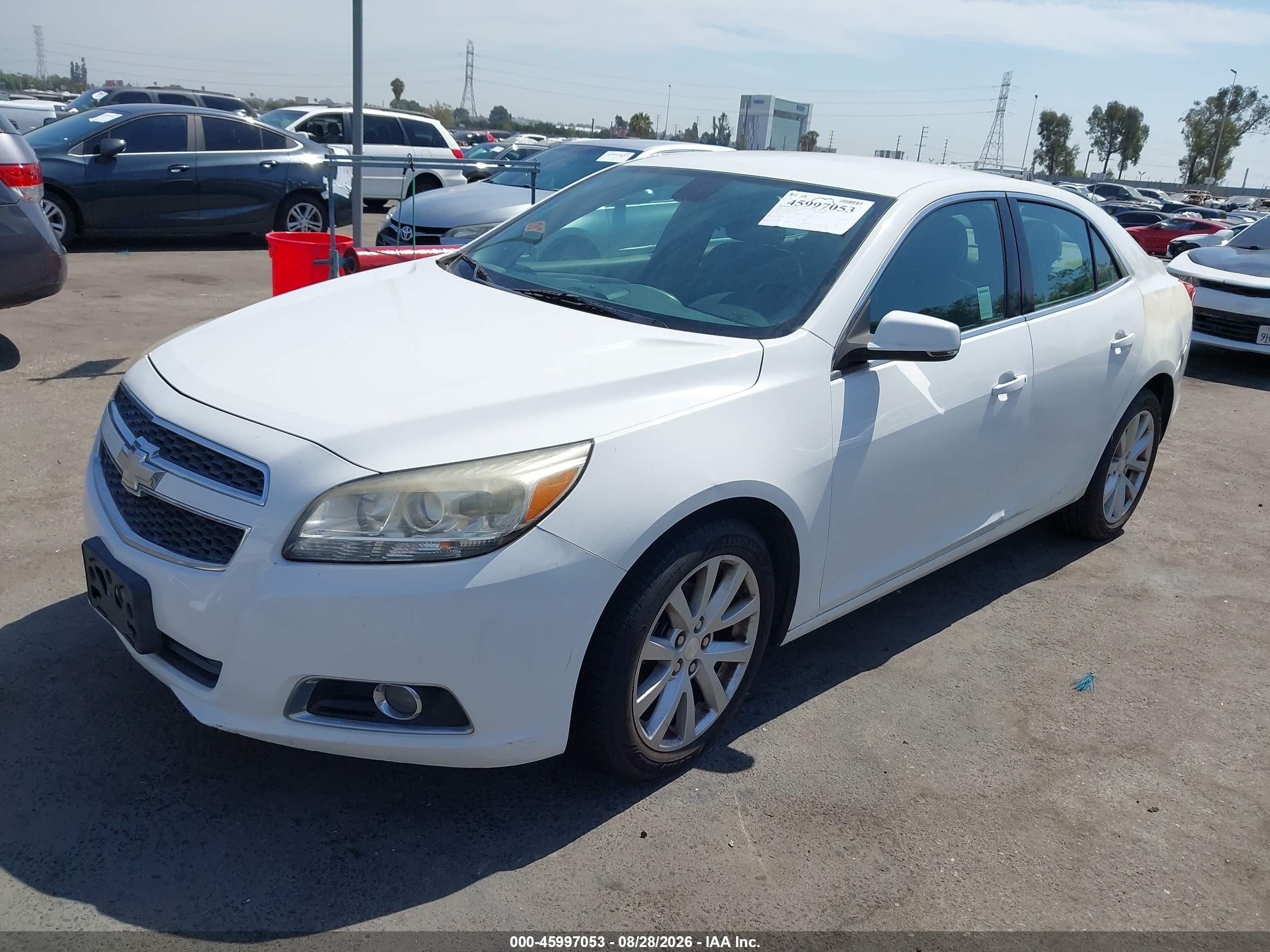 2013 Chevrolet Malibu 2lt White vin: 1G11E5SA3DF287399