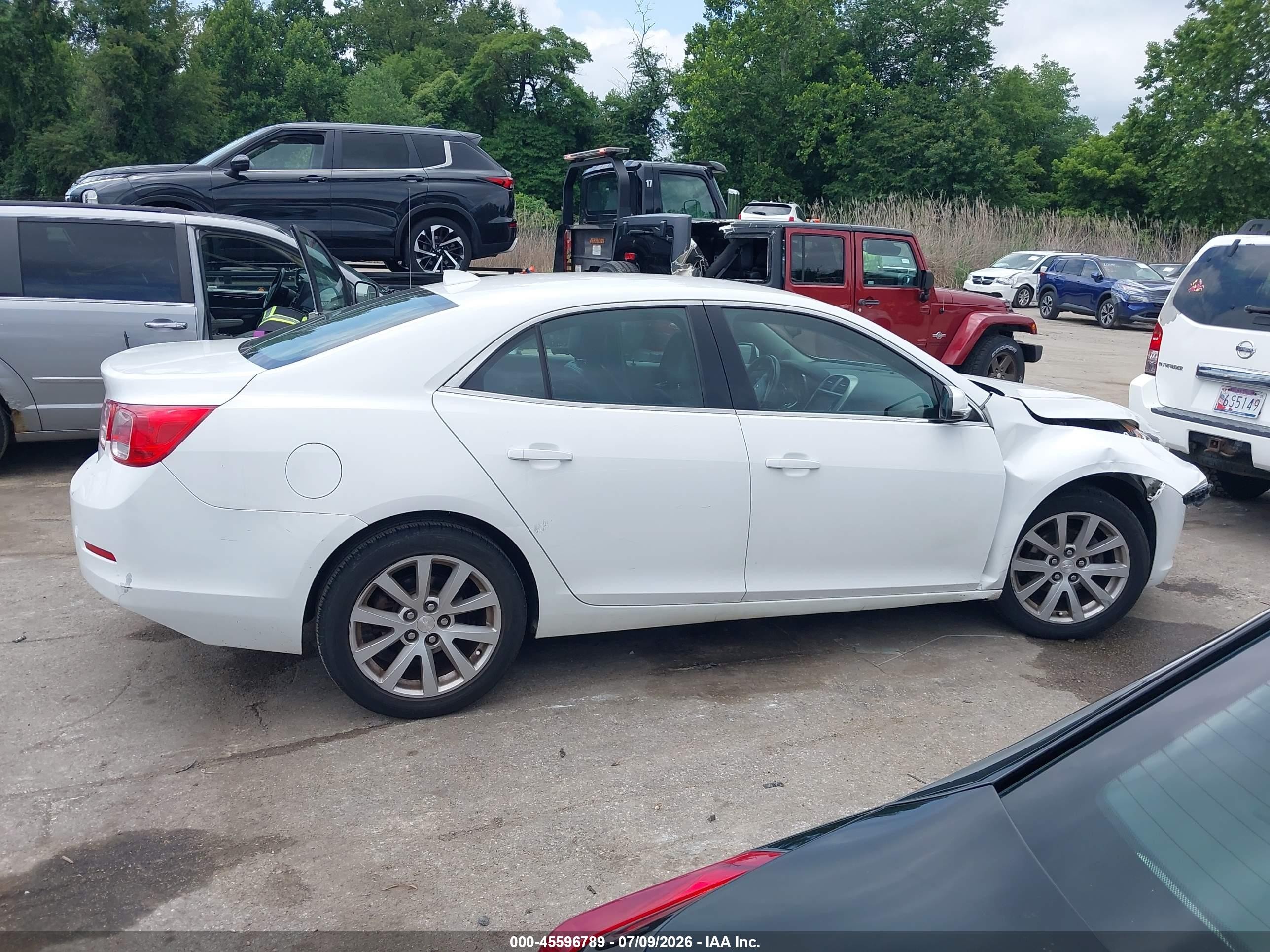2013 Chevrolet Malibu 2lt White vin: 1G11E5SA3DU137496