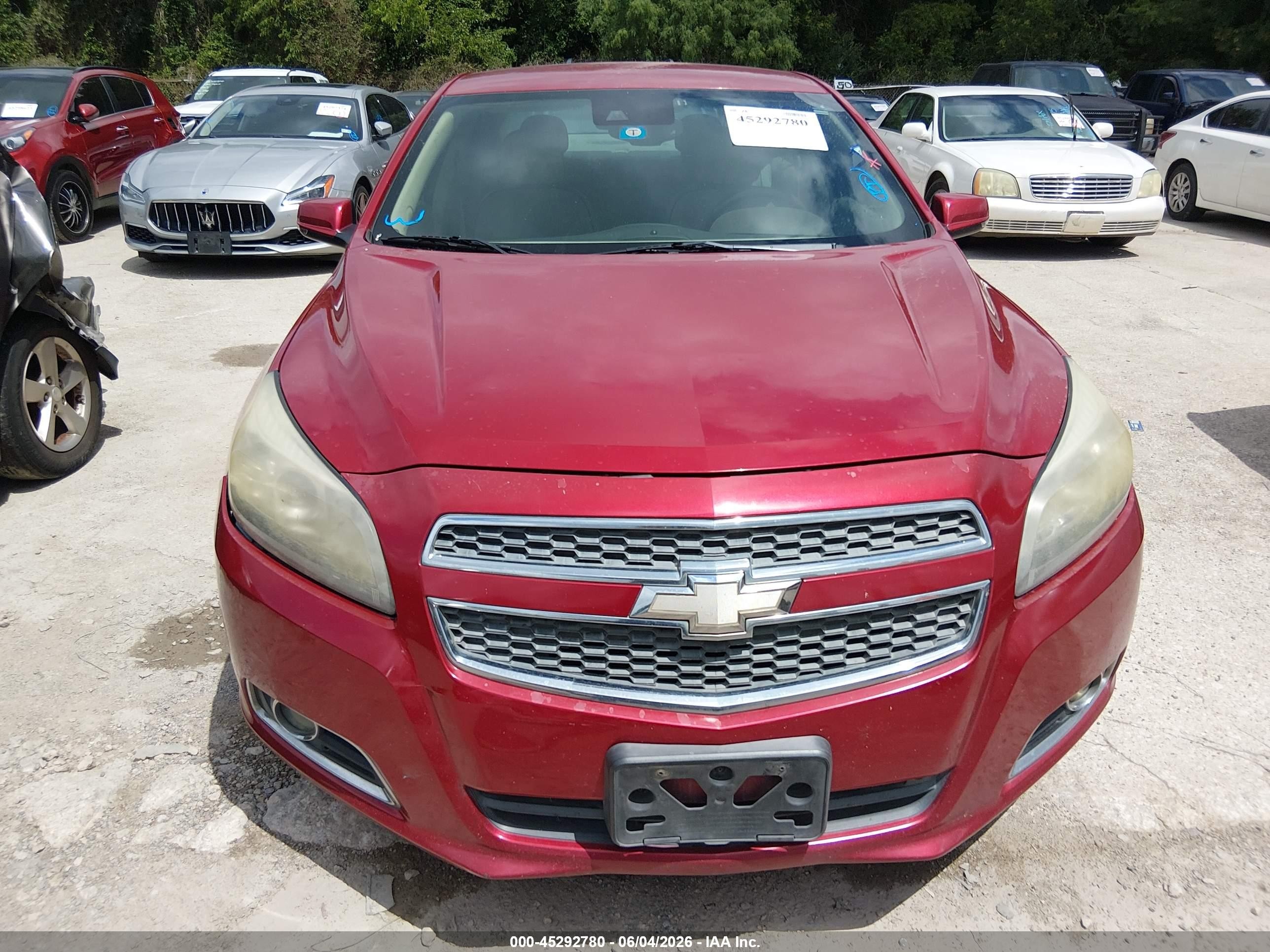 2013 Chevrolet Malibu 2lt Red vin: 1G11E5SA5DF216656