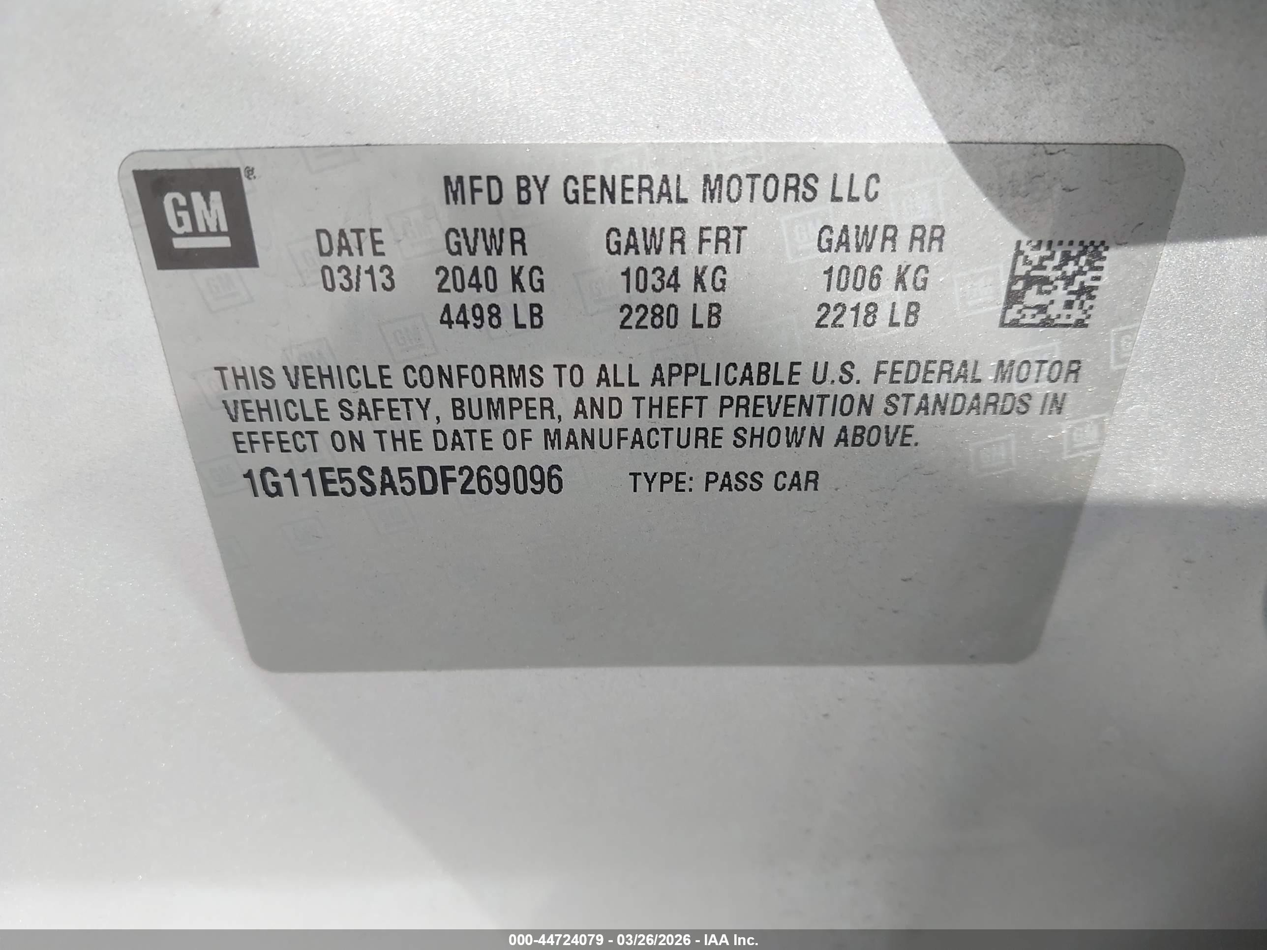 2013 Chevrolet Malibu 2lt Серебряный vin: 1G11E5SA5DF269096