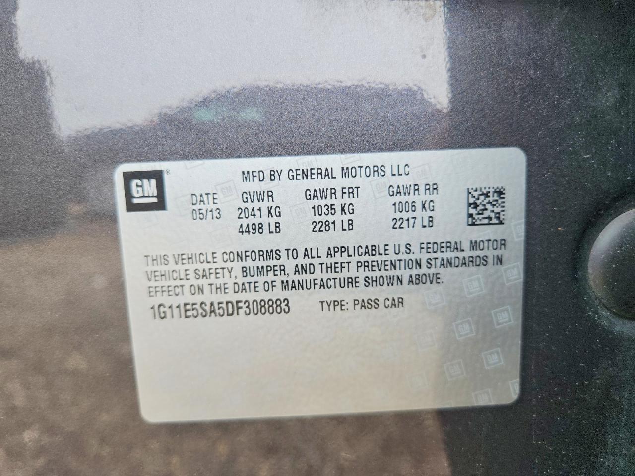 2013 Chevrolet Malibu 2lt Коричневый vin: 1G11E5SA5DF308883