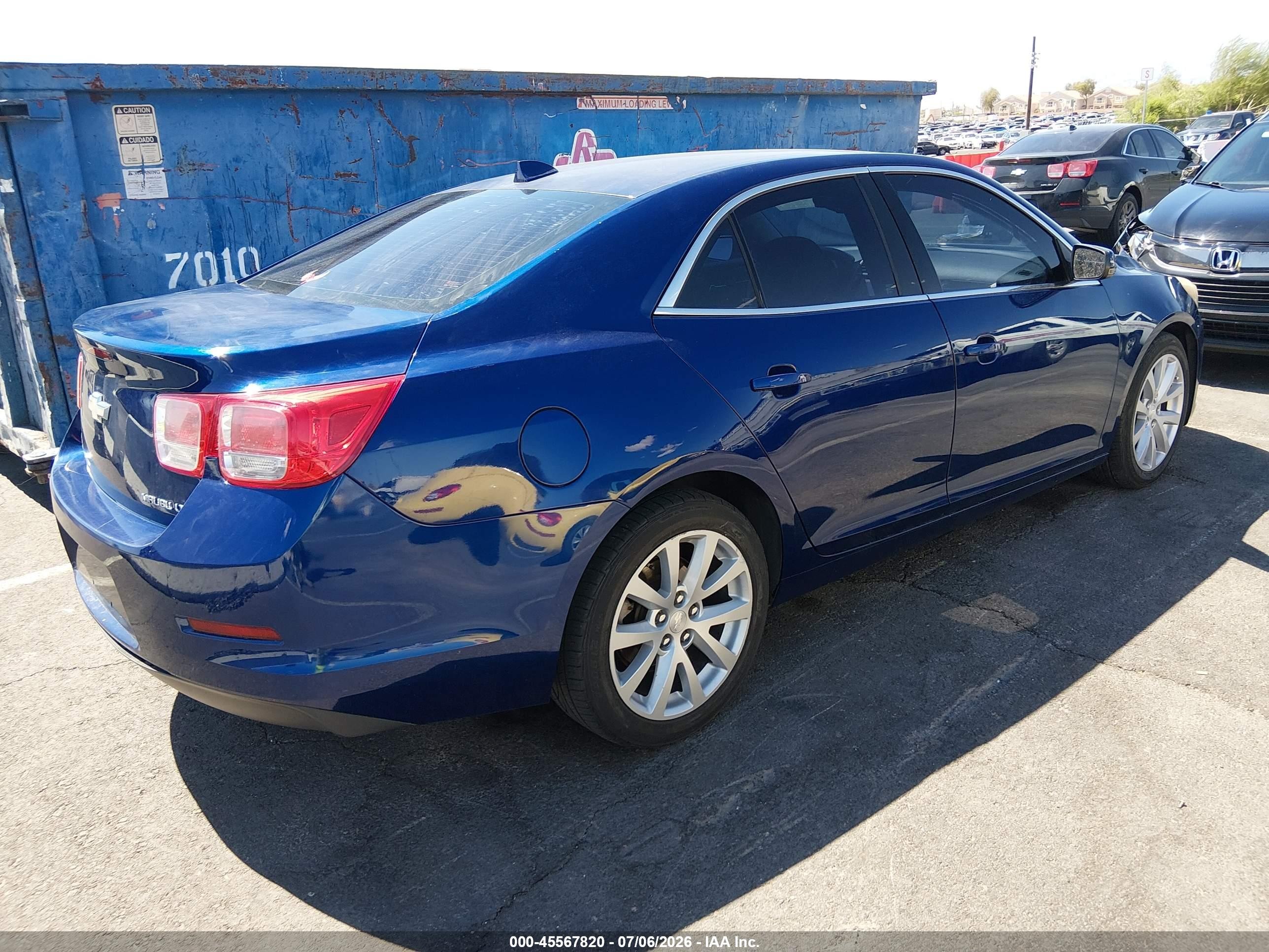 2013 Chevrolet Malibu 2lt Blue vin: 1G11E5SA5DU134664