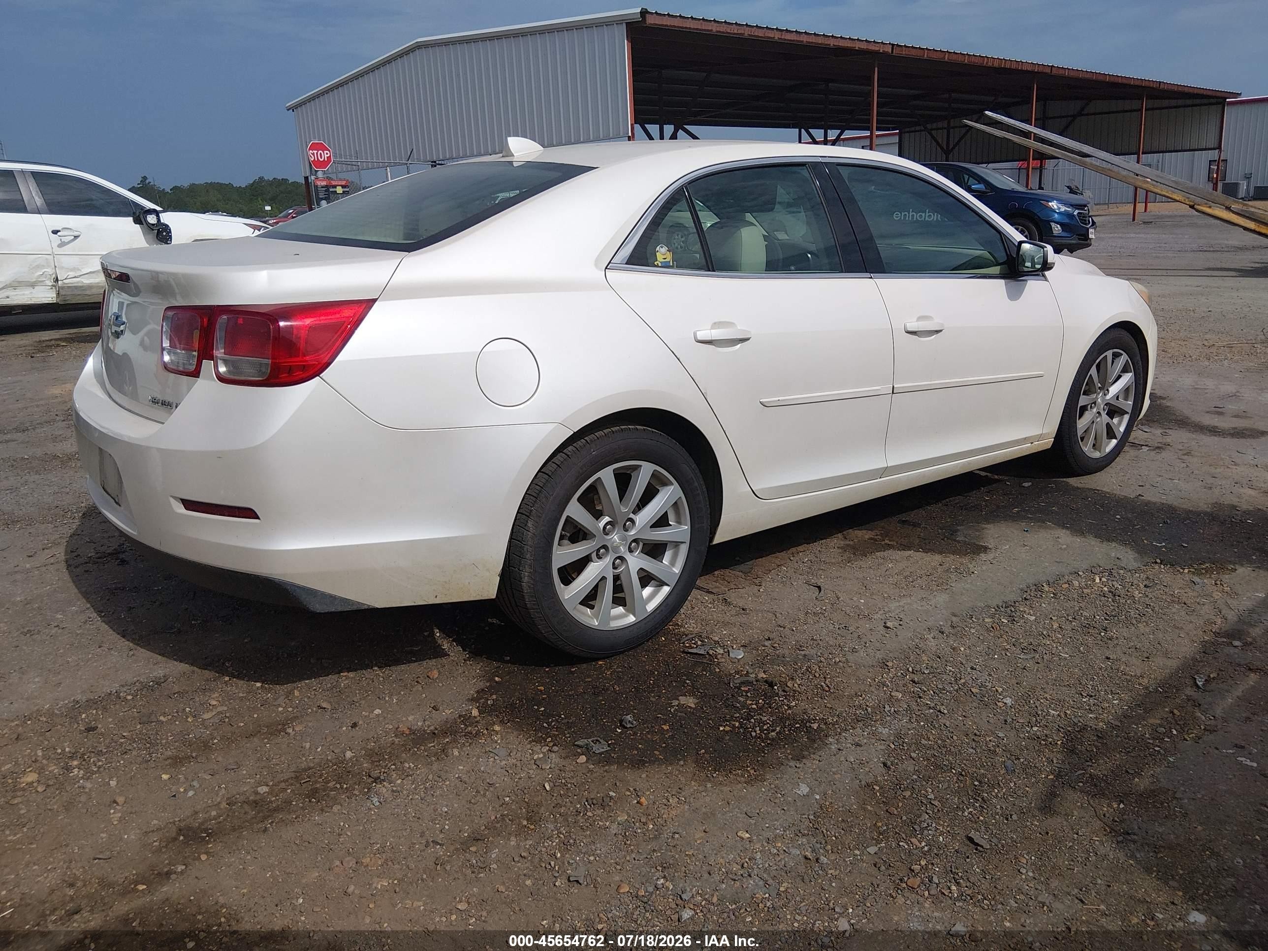 2013 Chevrolet Malibu 2lt White vin: 1G11E5SA7DF149087