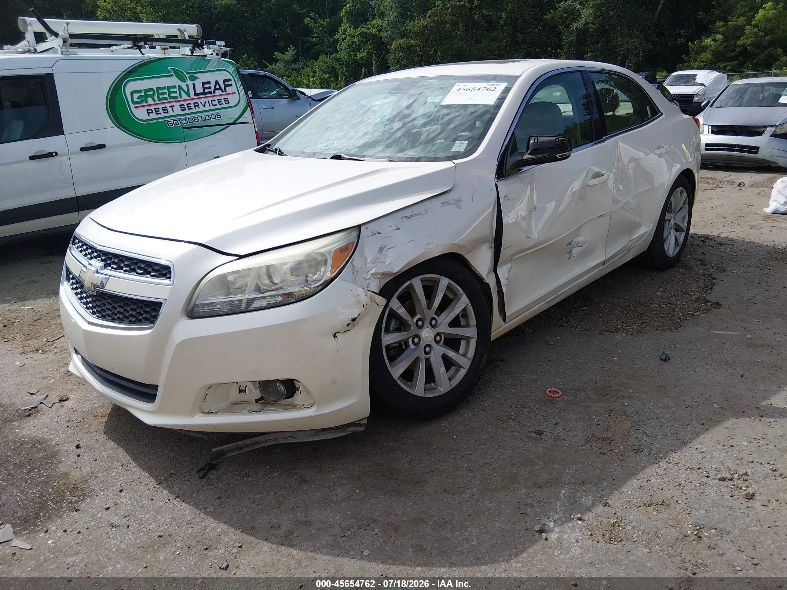 2013 Chevrolet Malibu 2lt White vin: 1G11E5SA7DF149087