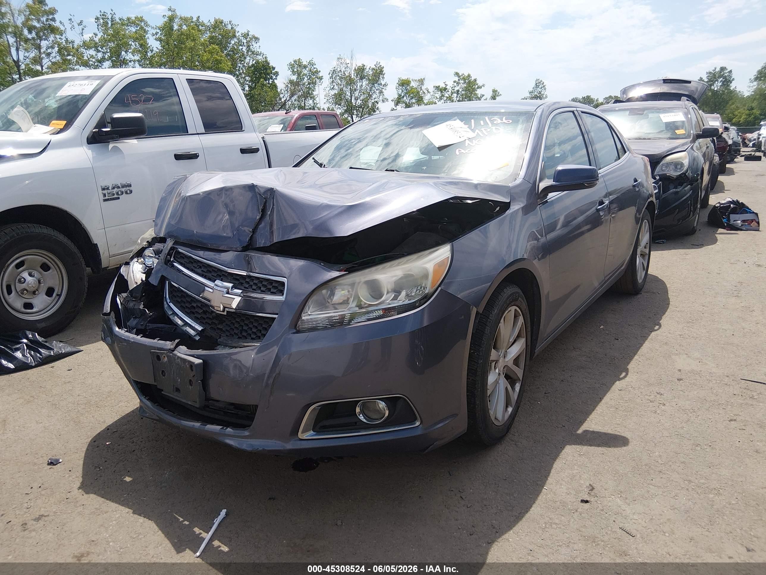 2013 Chevrolet Malibu 2lt Gray vin: 1G11E5SA8DF274485