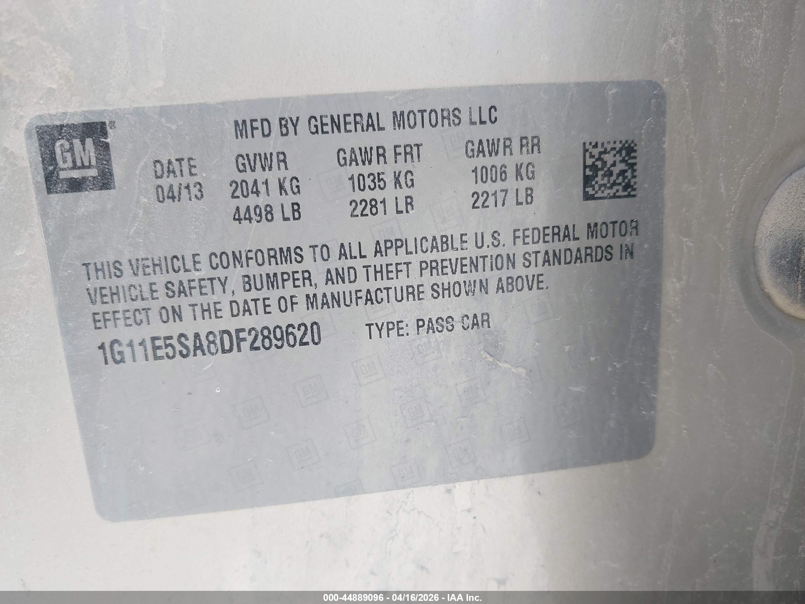 2013 Chevrolet Malibu 2lt Silver vin: 1G11E5SA8DF289620