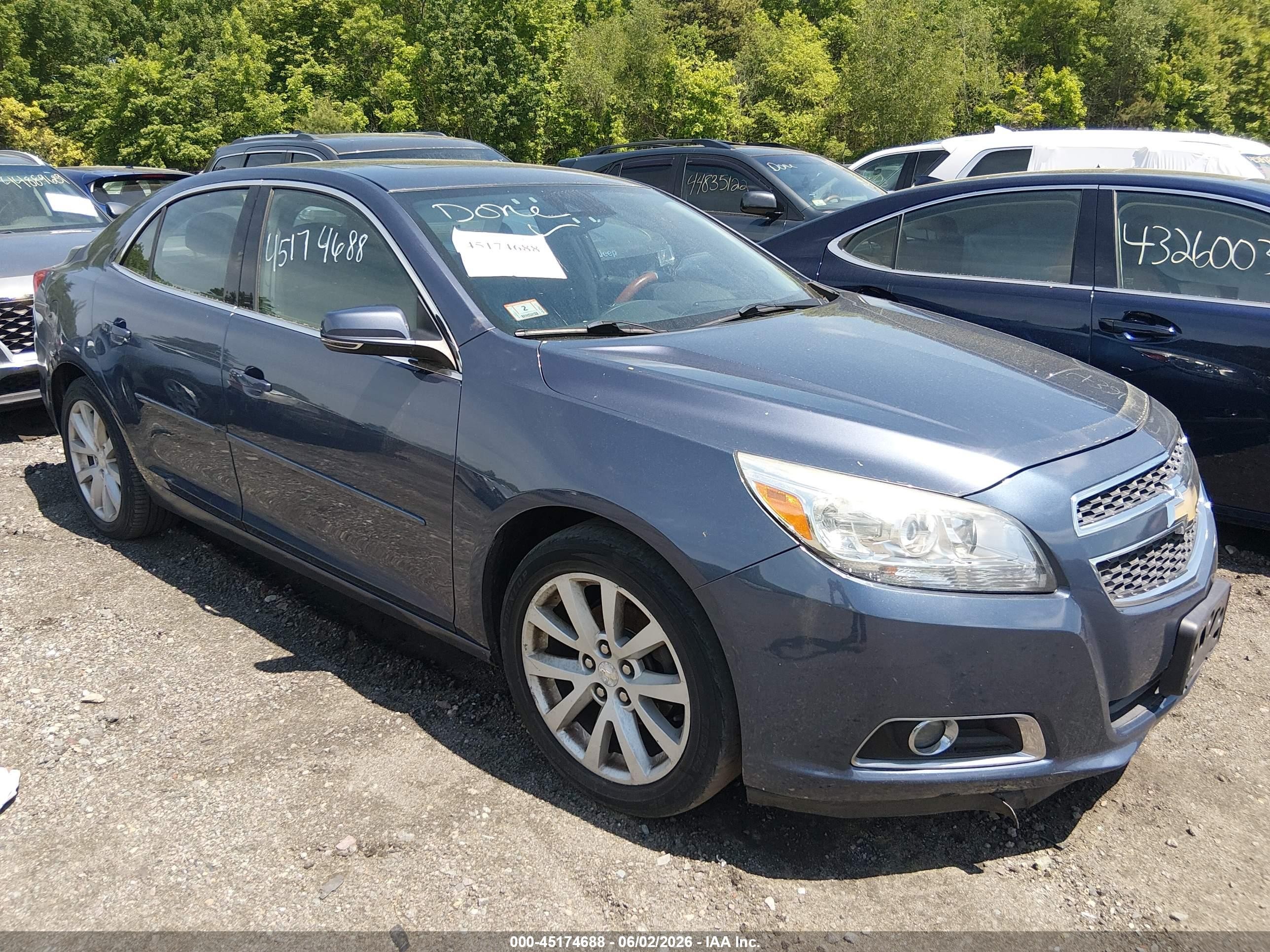 2013 Chevrolet Malibu 2lt Blue vin: 1G11E5SA8DF337259