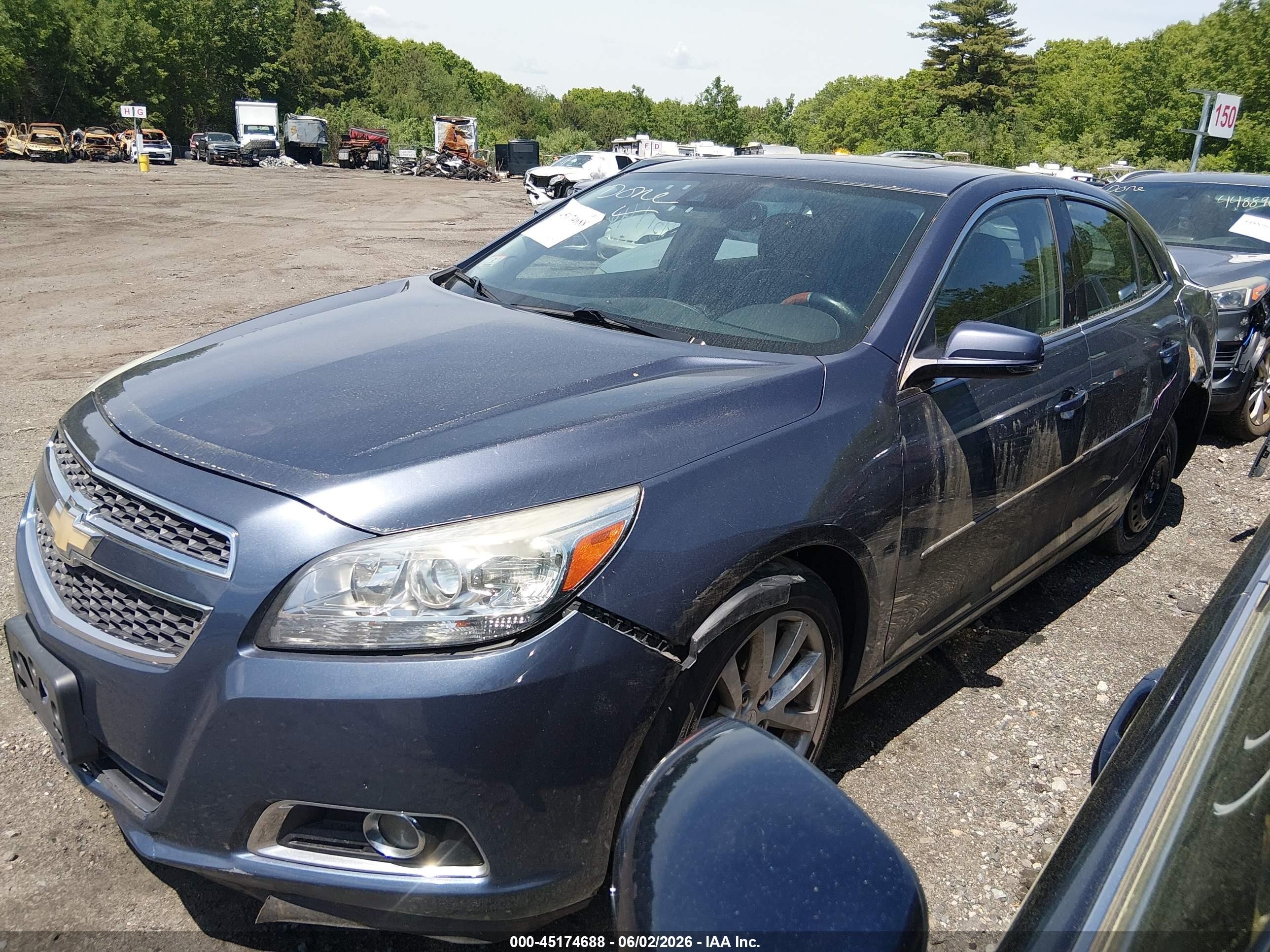2013 Chevrolet Malibu 2lt Blue vin: 1G11E5SA8DF337259