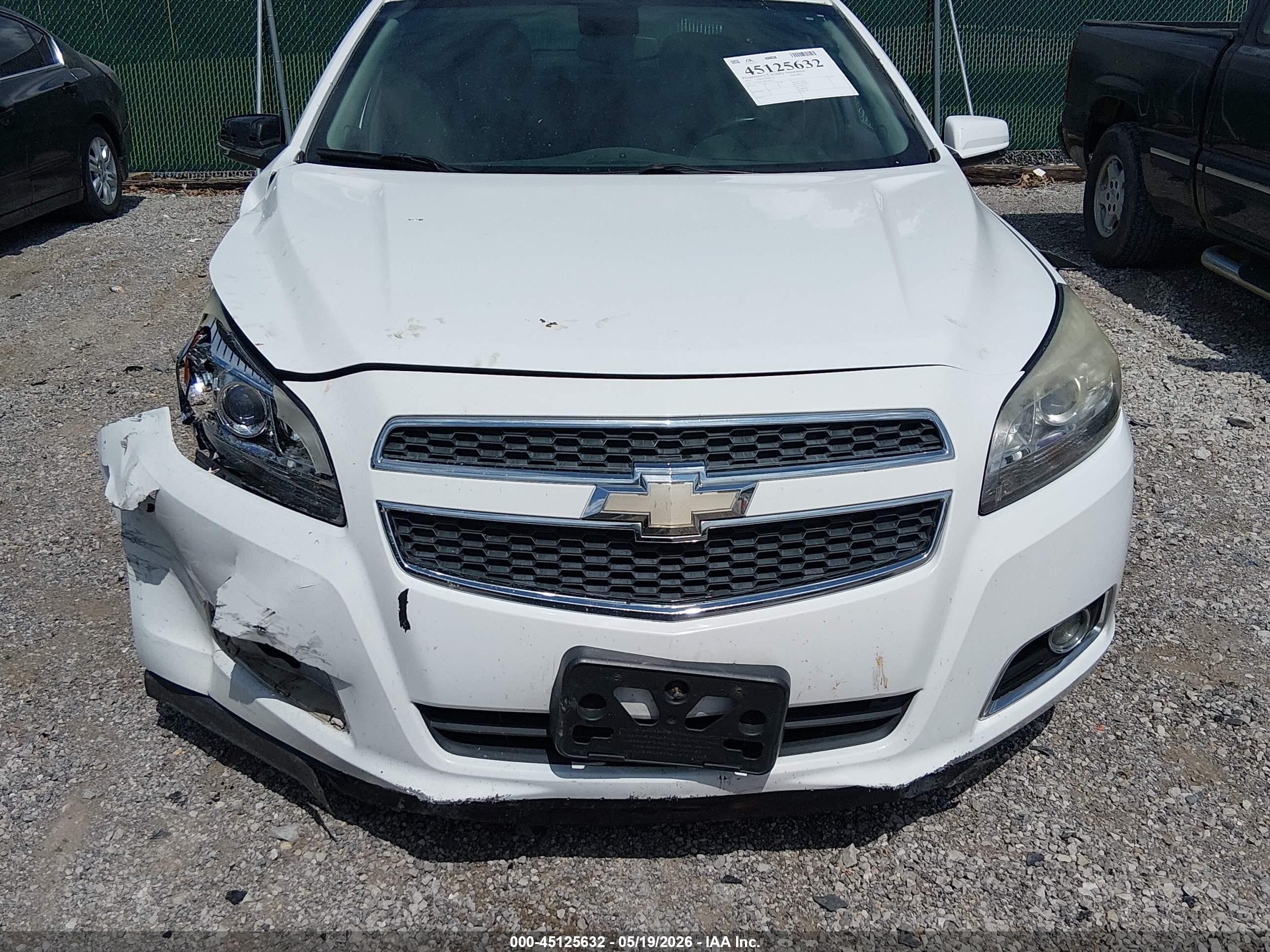 2013 Chevrolet Malibu 2lt White vin: 1G11E5SA9DF265925
