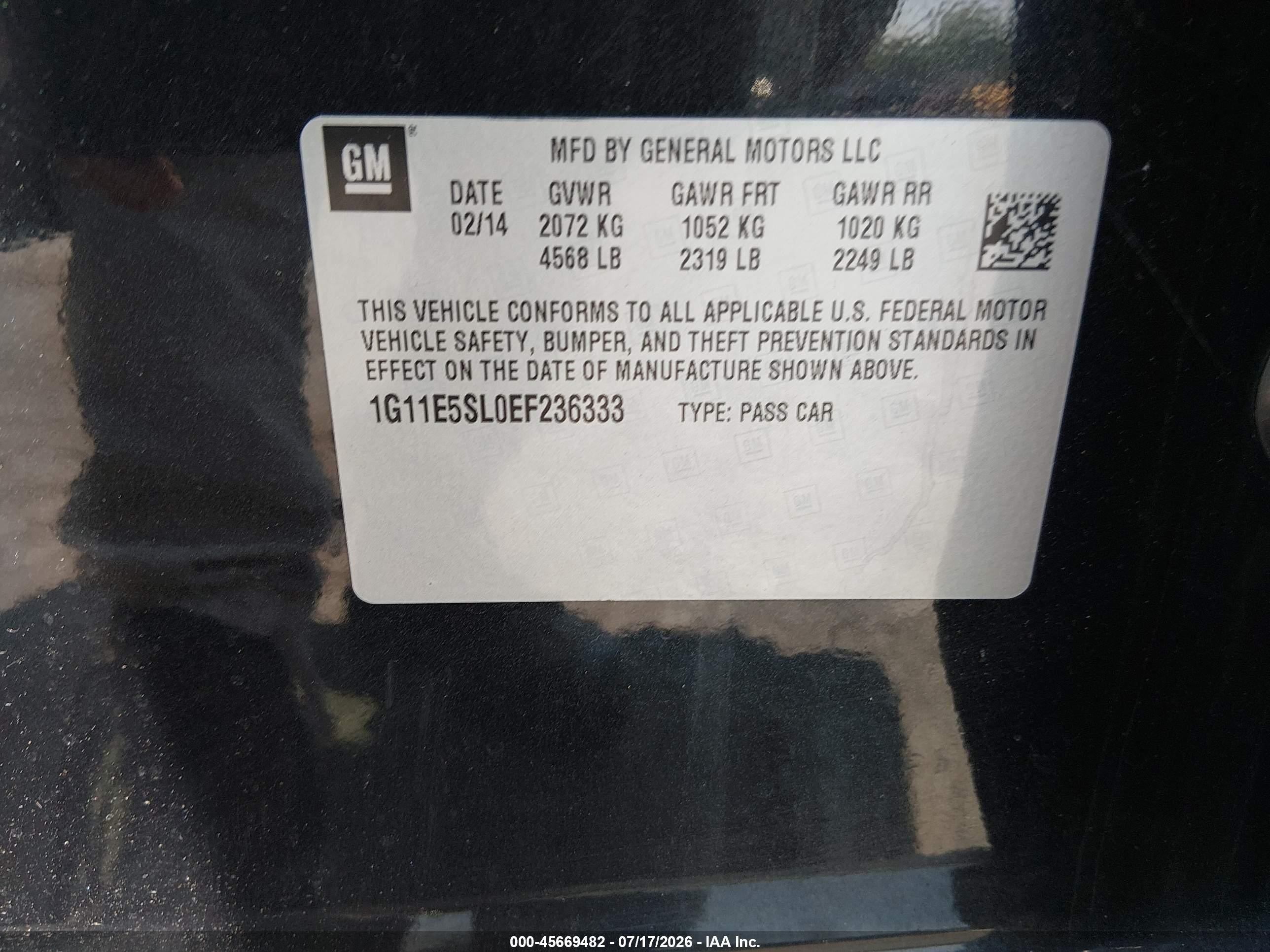 2014 Chevrolet Malibu 2lt Black vin: 1G11E5SL0EF236333