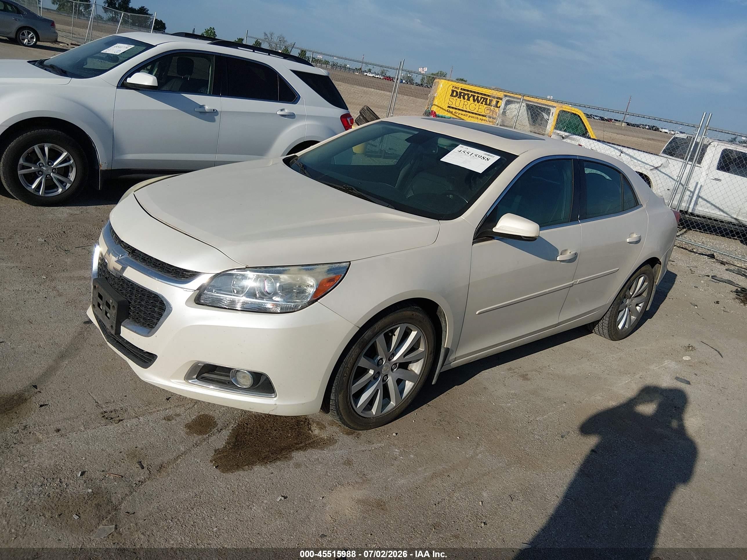 2014 Chevrolet Malibu 2lt White vin: 1G11E5SL3EF205609