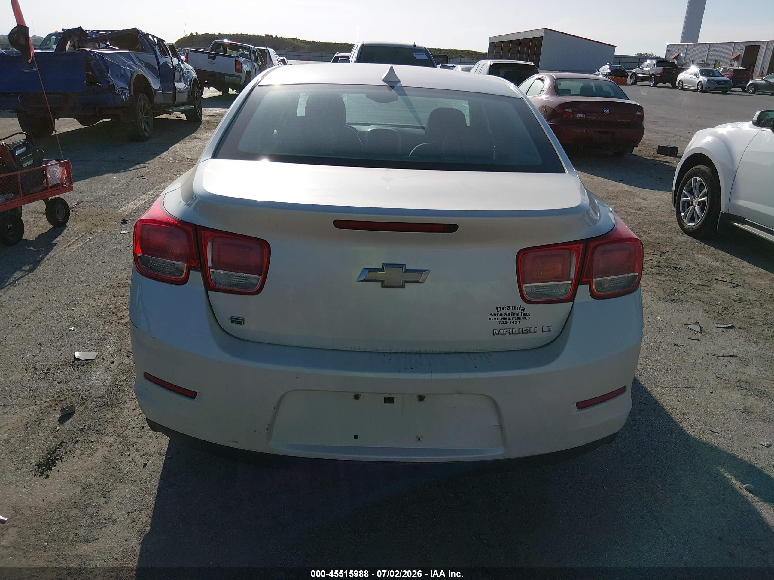 2014 Chevrolet Malibu 2lt White vin: 1G11E5SL3EF205609