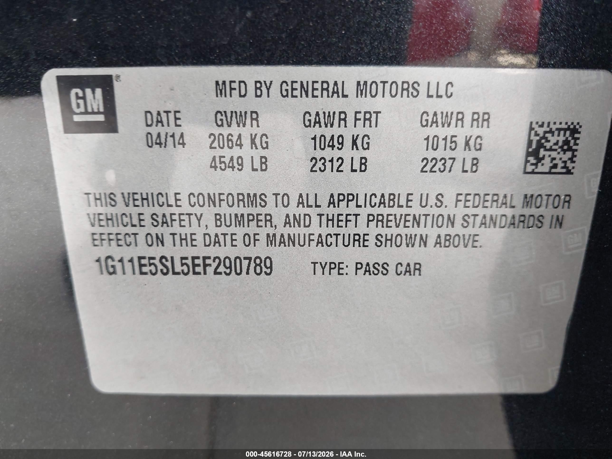 2014 Chevrolet Malibu 2lt Black vin: 1G11E5SL5EF290789