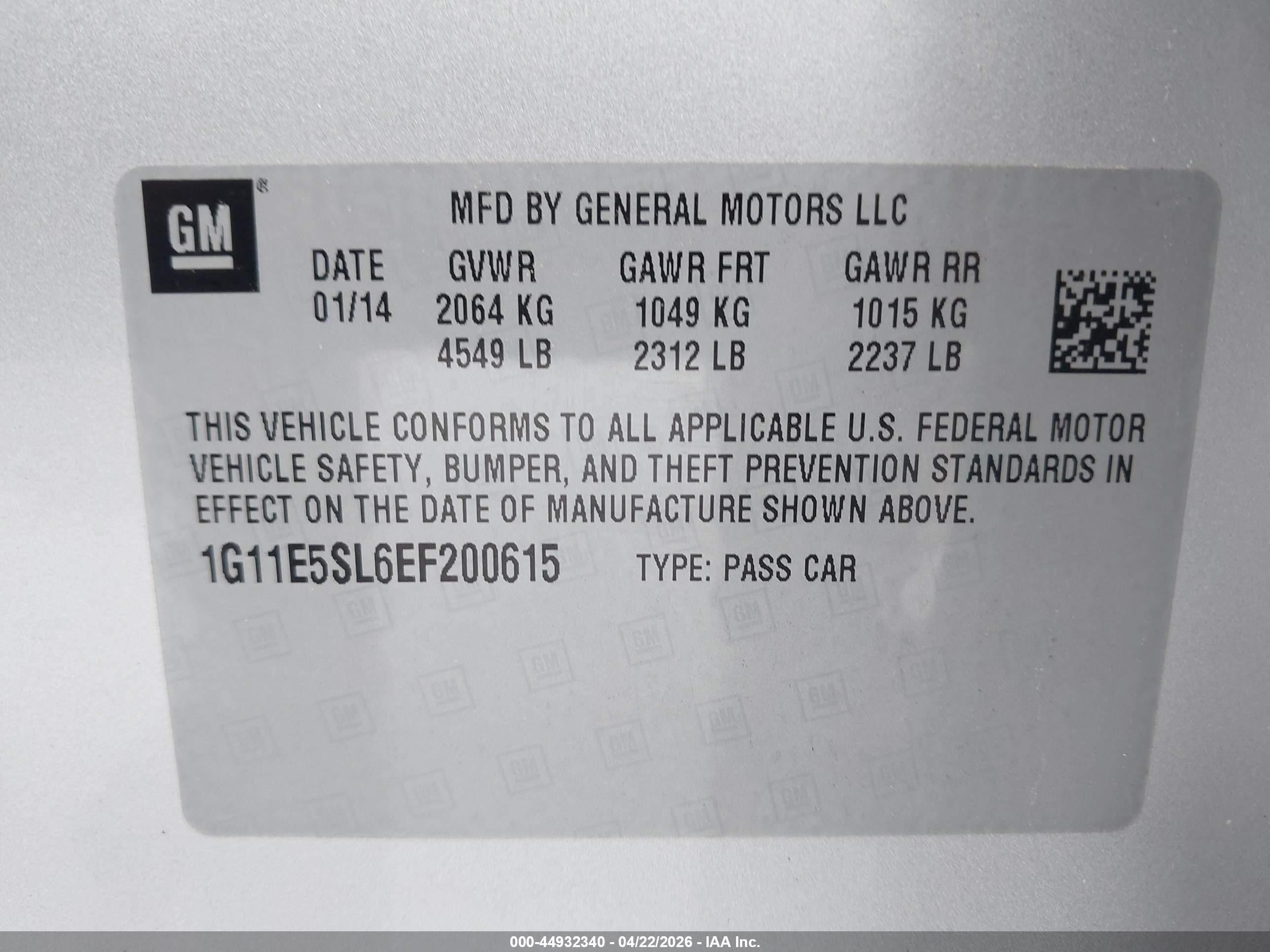 2014 Chevrolet Malibu 2lt Silver vin: 1G11E5SL6EF200615