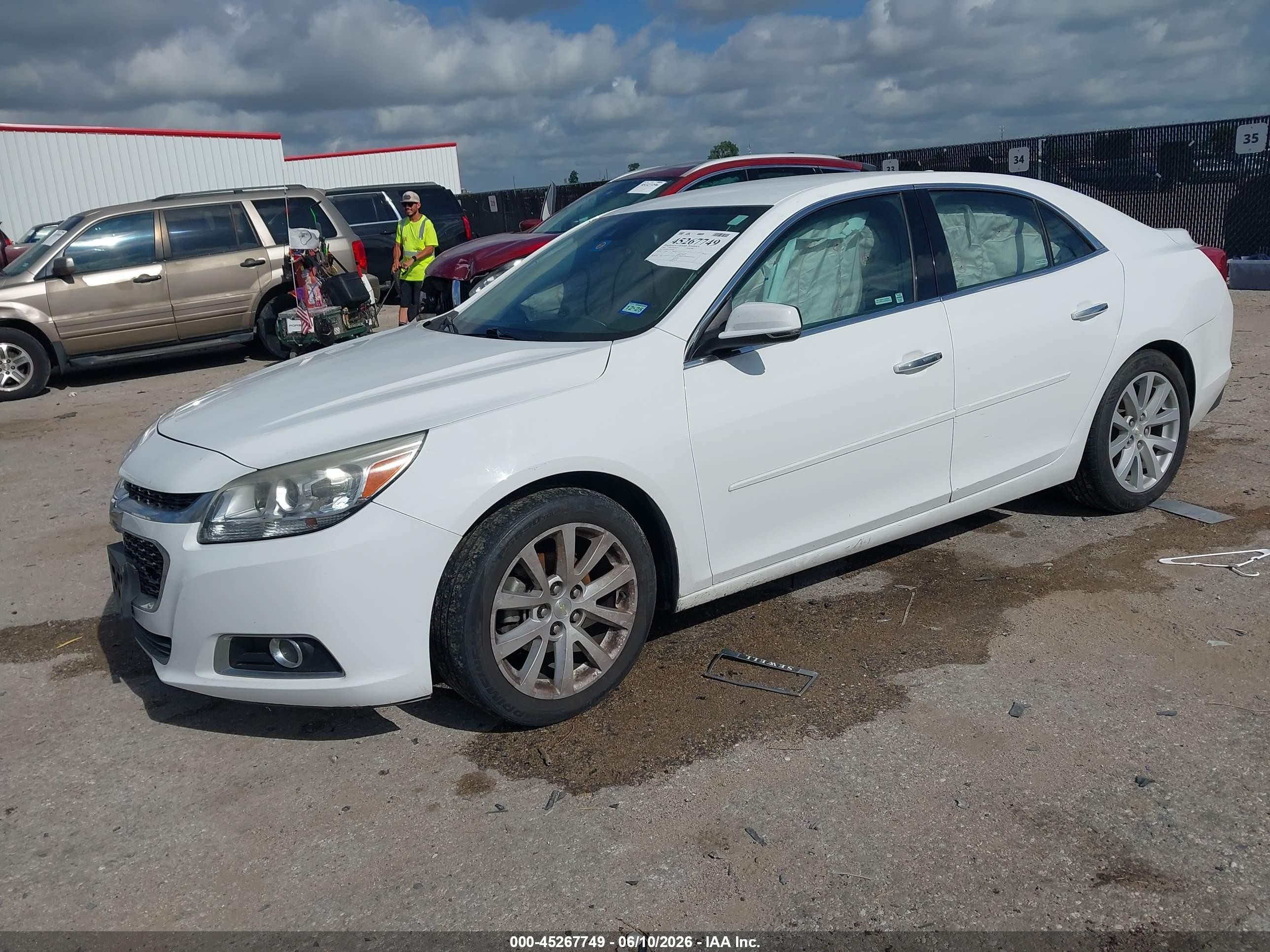 2014 Chevrolet Malibu 2lt White vin: 1G11E5SL7EF197840