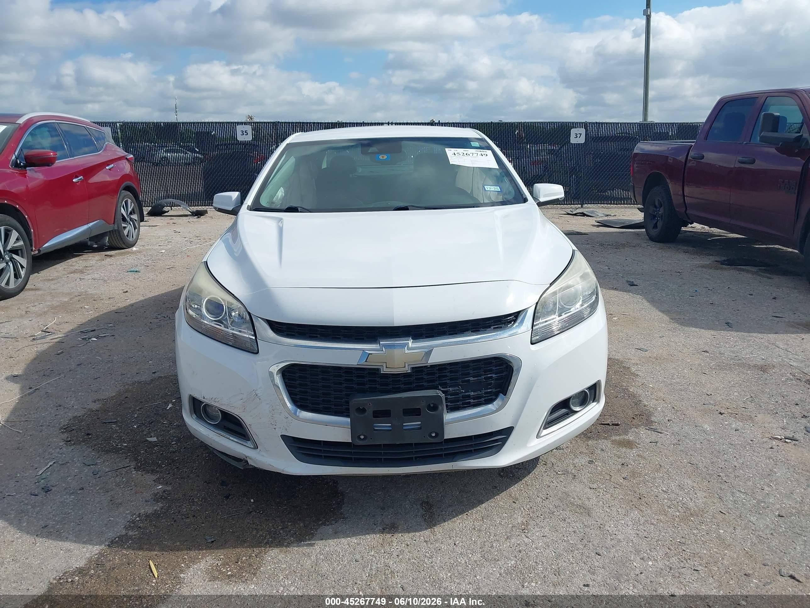 2014 Chevrolet Malibu 2lt White vin: 1G11E5SL7EF197840