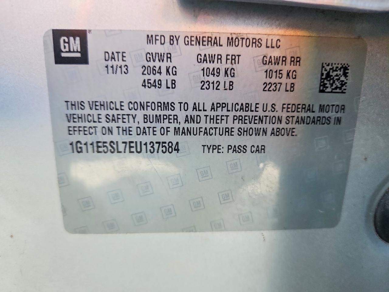 2014 Chevrolet Malibu 2lt Silver vin: 1G11E5SL7EU137584