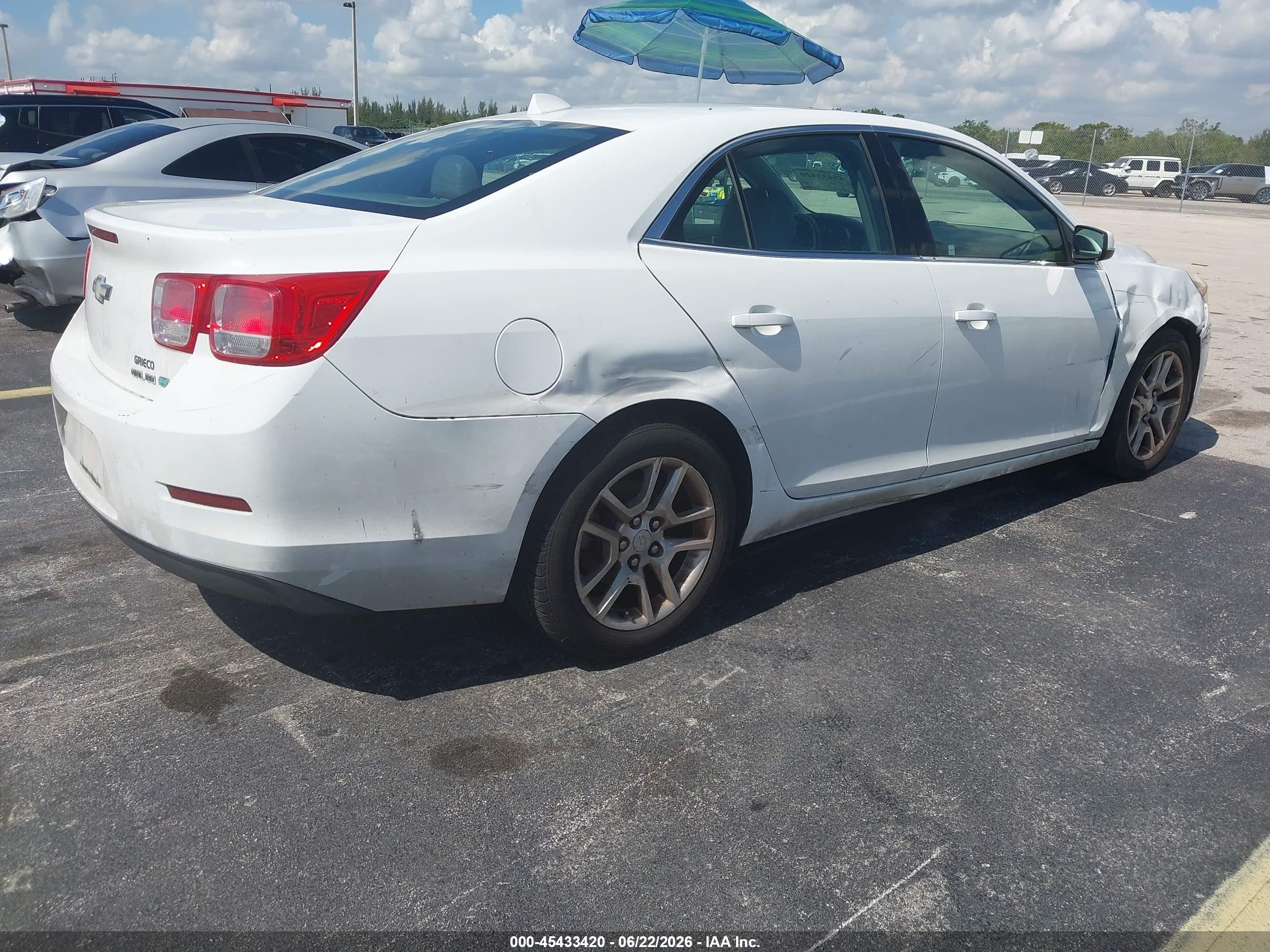 2013 Chevrolet Malibu Eco Premium Audio Белый vin: 1G11F5RR1DF113517