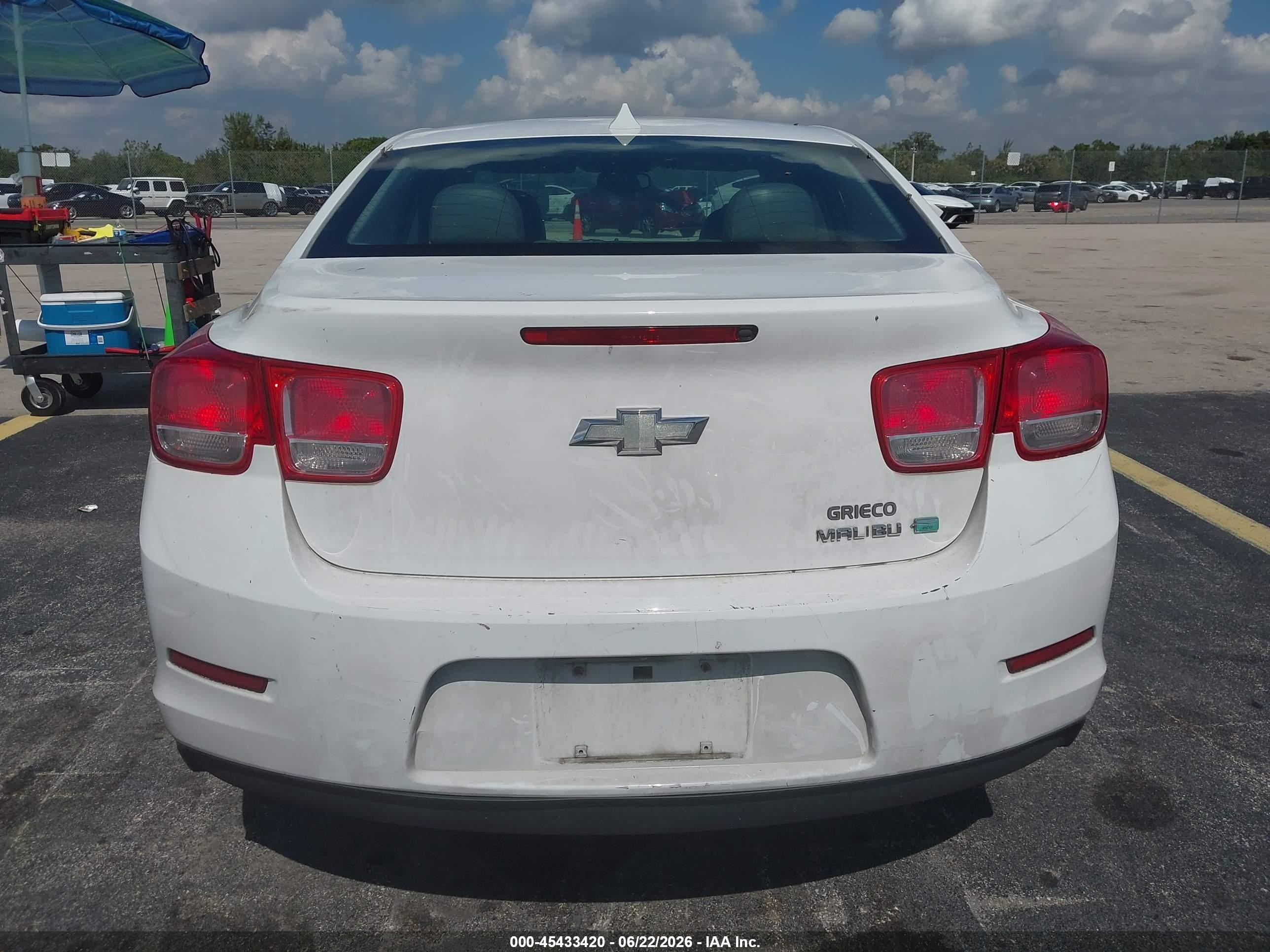 2013 Chevrolet Malibu Eco Premium Audio Белый vin: 1G11F5RR1DF113517