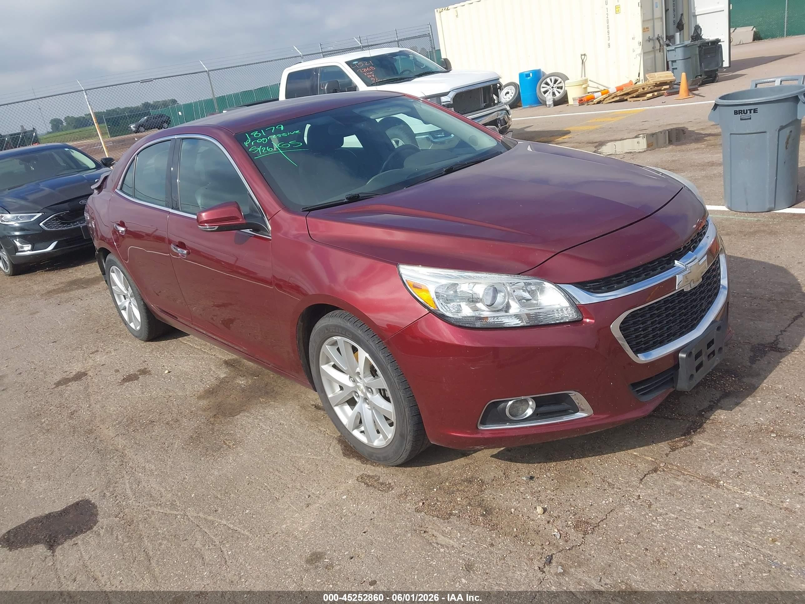 2015 Chevrolet Malibu 1lz Red vin: 1G11F5SL3FF276324