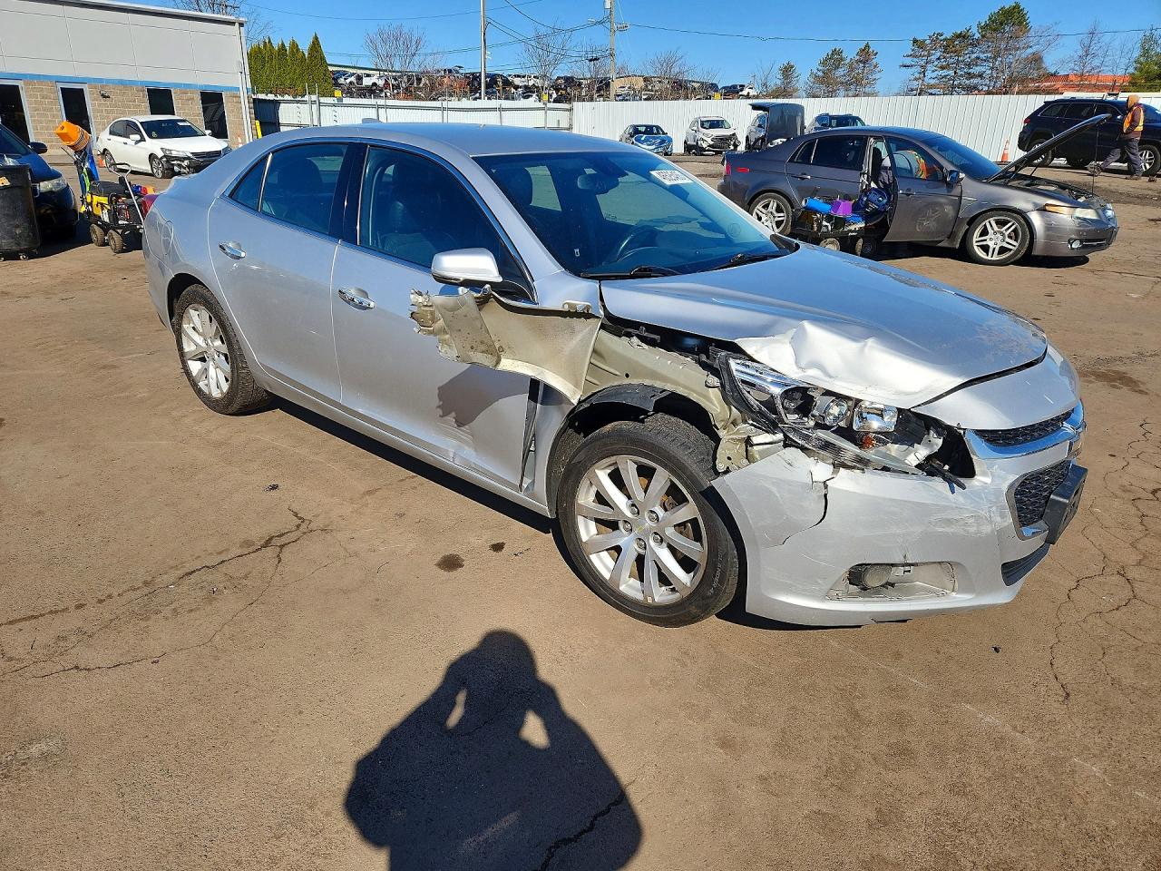 2015 Chevrolet Malibu Ltz Silver vin: 1G11F5SL3FU128007