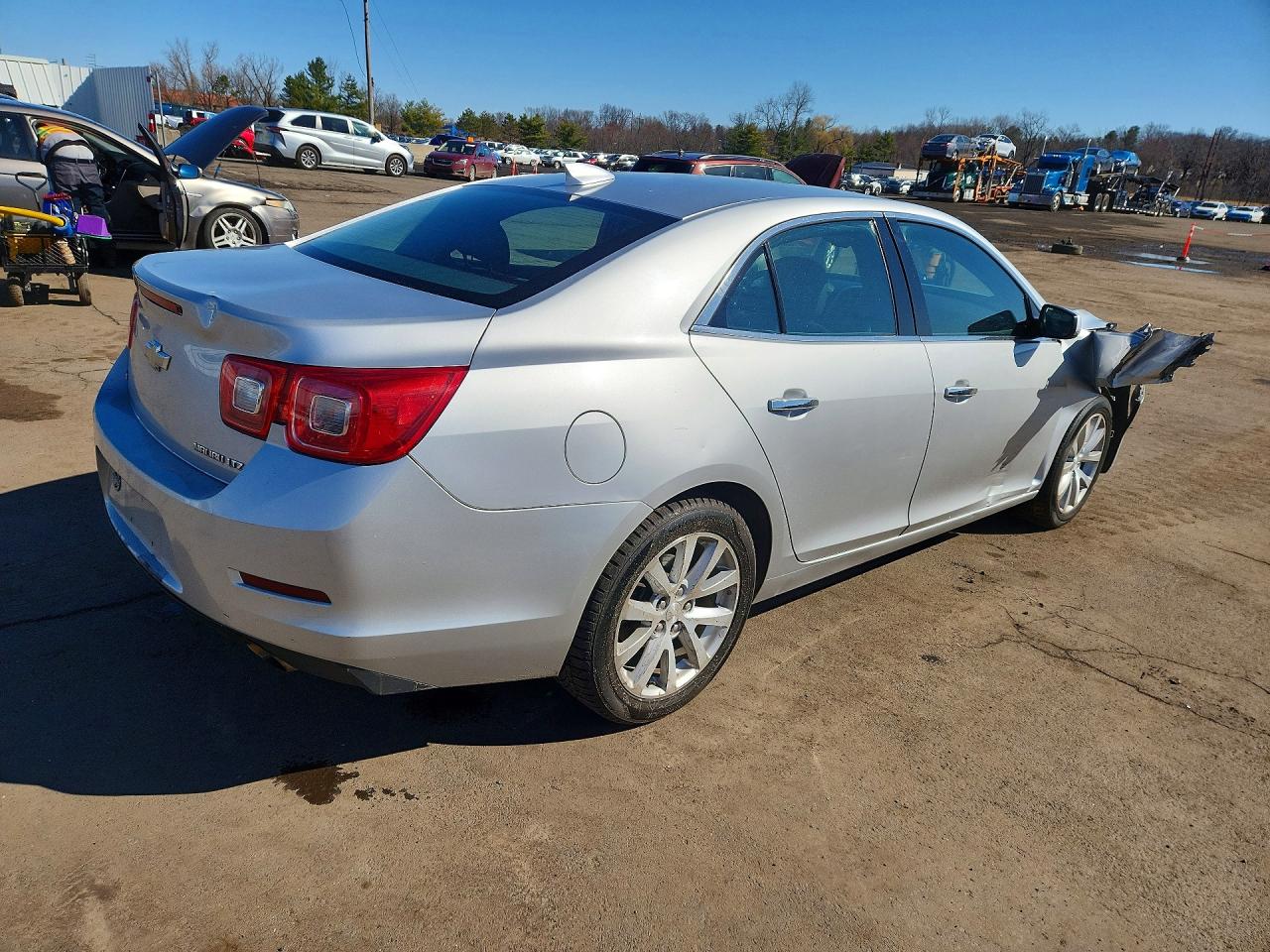 2015 Chevrolet Malibu Ltz Silver vin: 1G11F5SL3FU128007