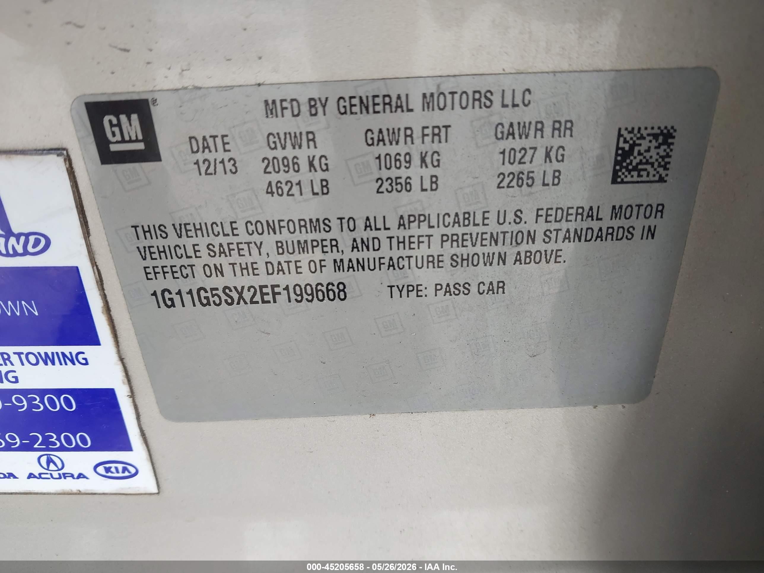 2014 Chevrolet Malibu 3lt Beige vin: 1G11G5SX2EF199668