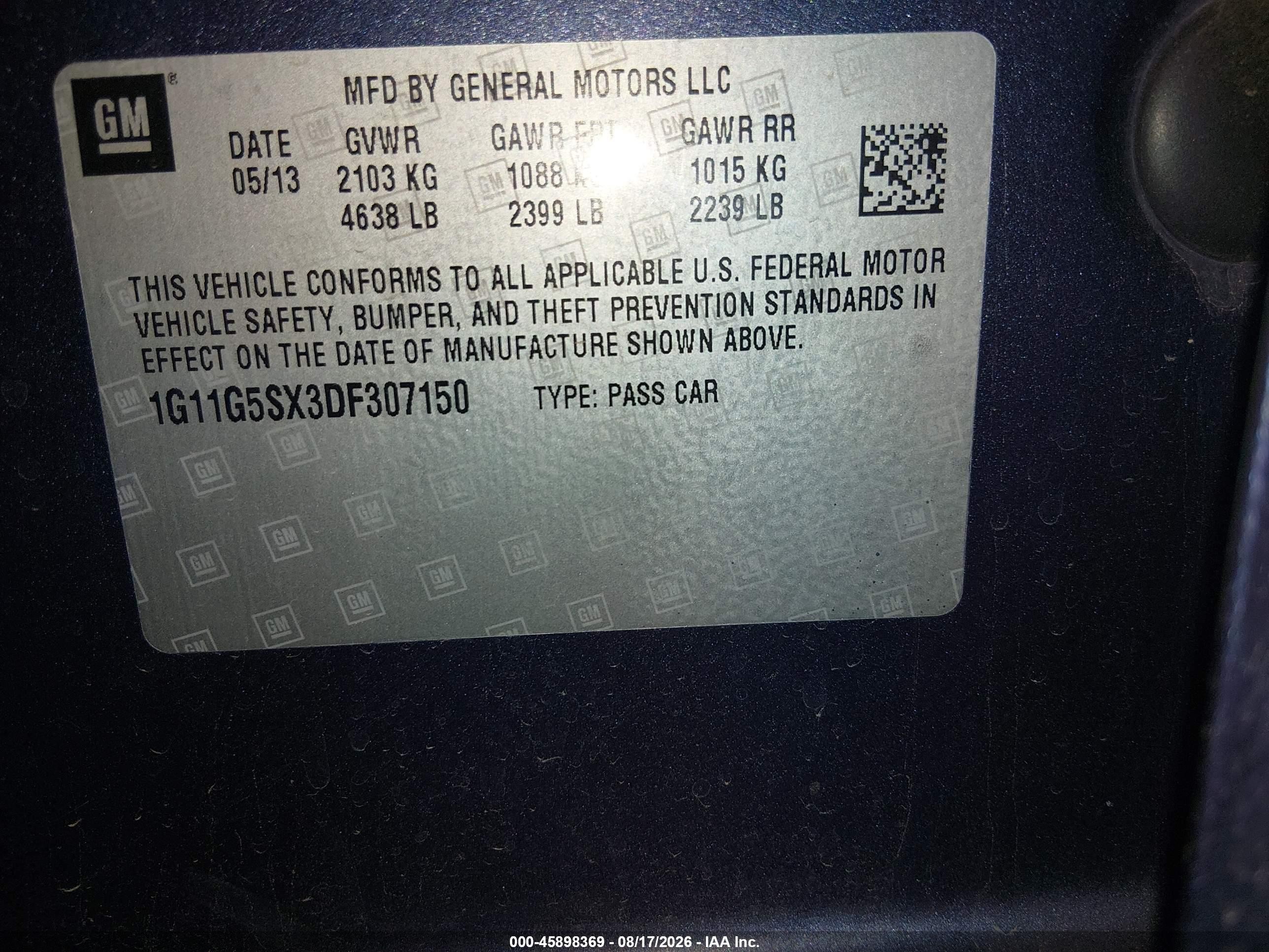 2013 Chevrolet Malibu 3lt Gray vin: 1G11G5SX3DF307150