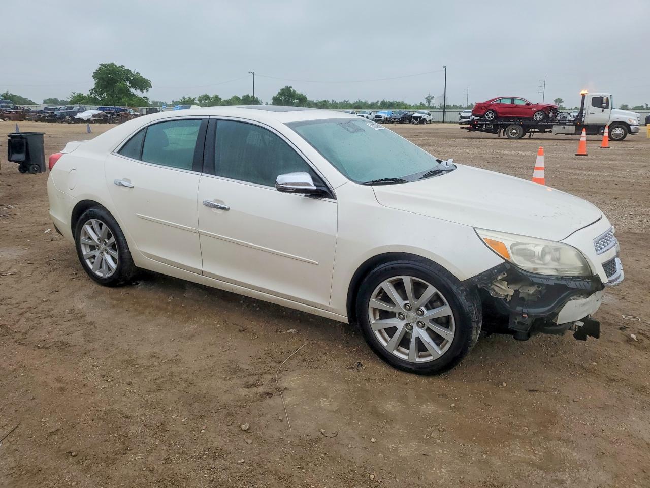 2013 Chevrolet Malibu 3lt White vin: 1G11G5SX6DF244996