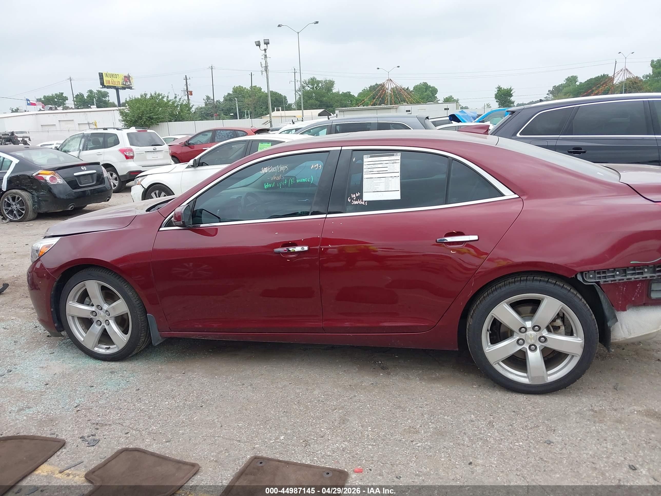 2015 Chevrolet Malibu 2lz Burgundy vin: 1G11G5SX6FF276012