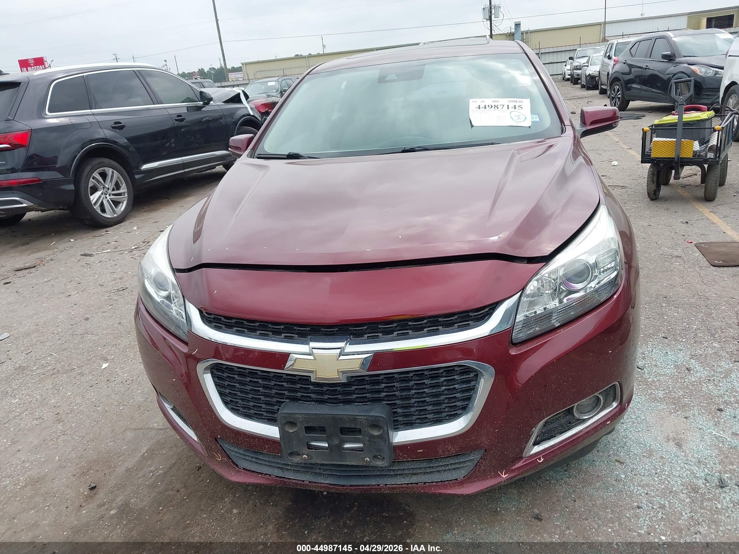 2015 Chevrolet Malibu 2lz Burgundy vin: 1G11G5SX6FF276012