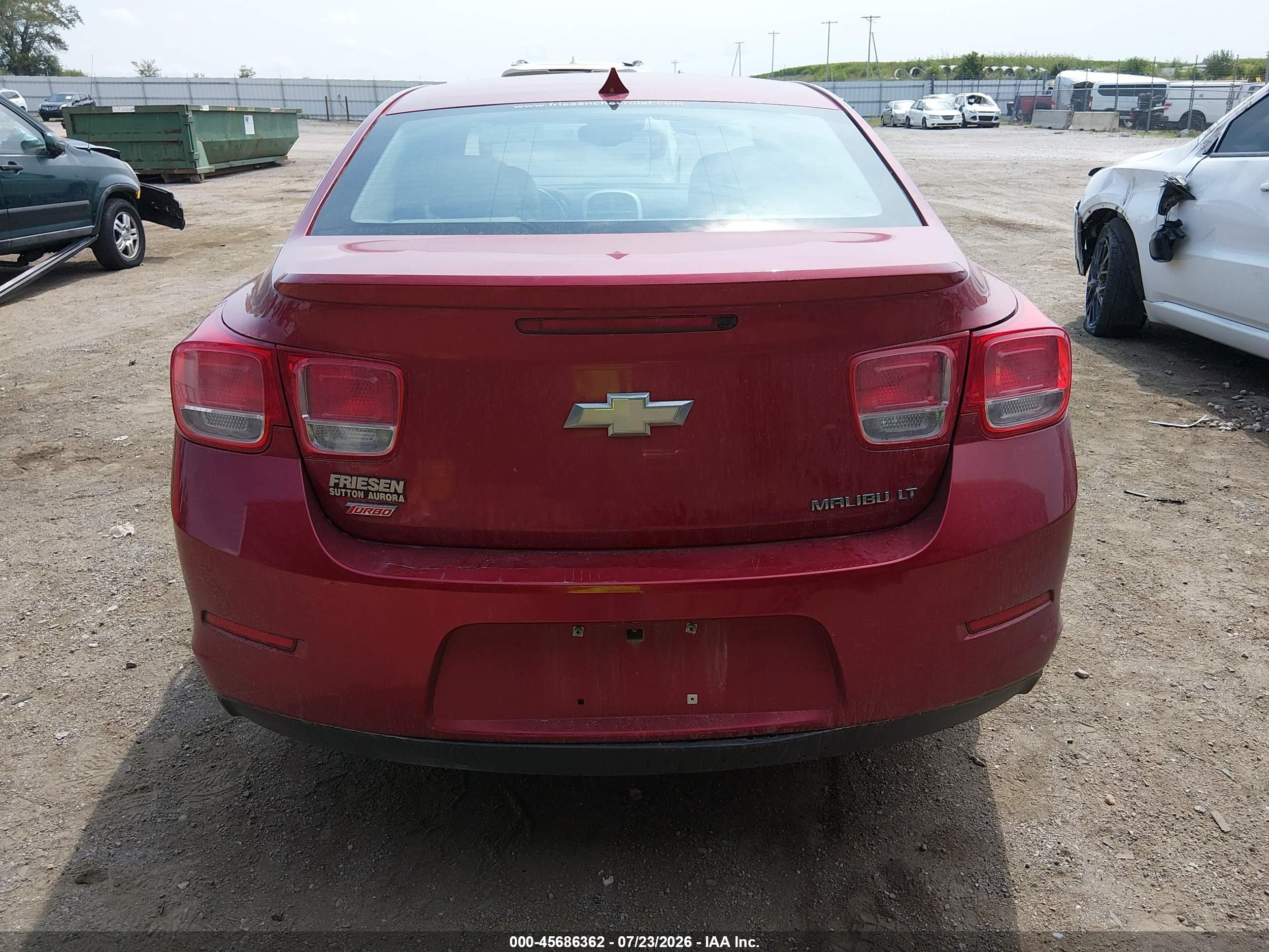 2014 Chevrolet Malibu 3lt Red vin: 1G11G5SX9EF165260