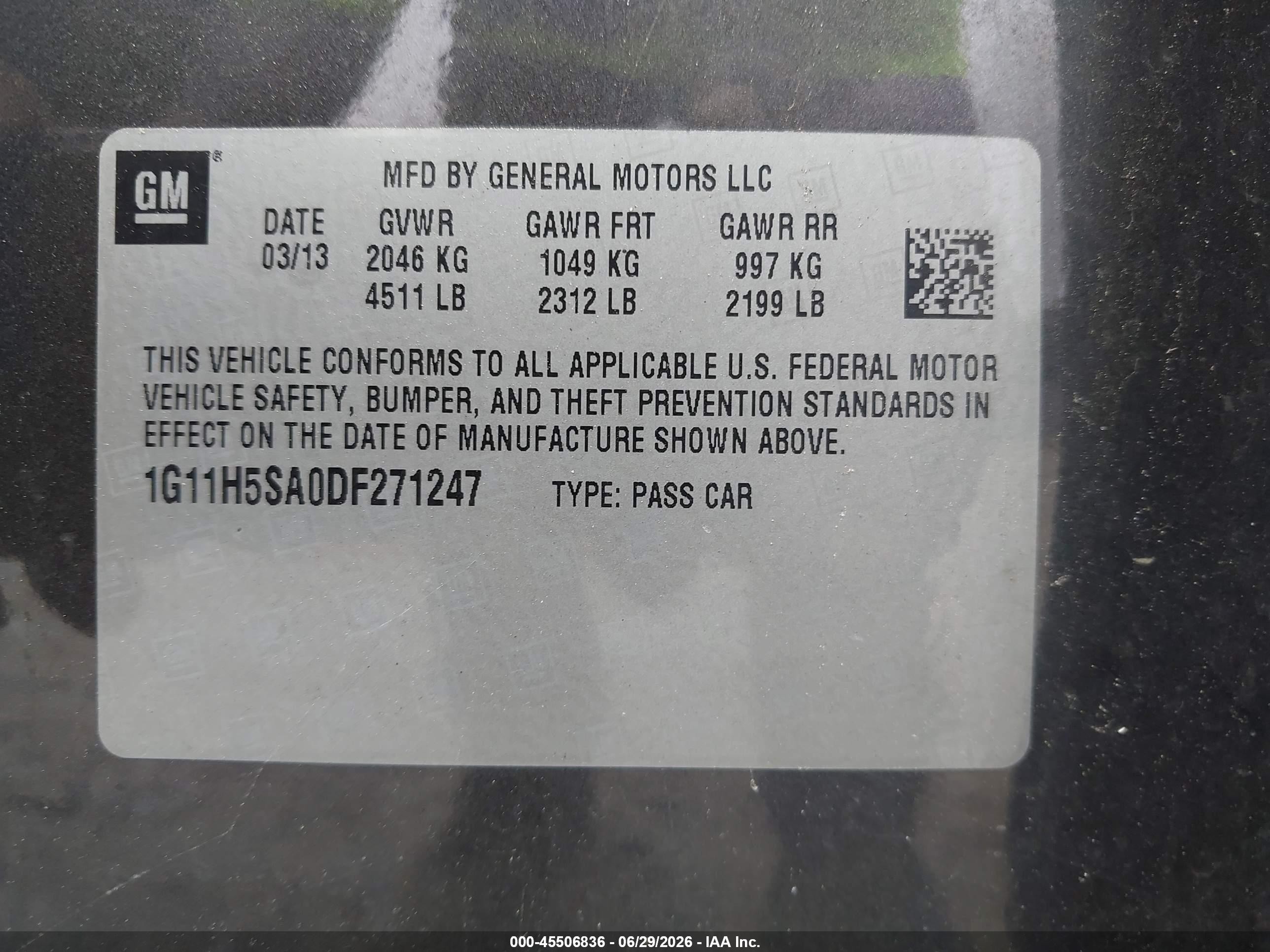 2013 Chevrolet Malibu 1lz Gray vin: 1G11H5SA0DF271247