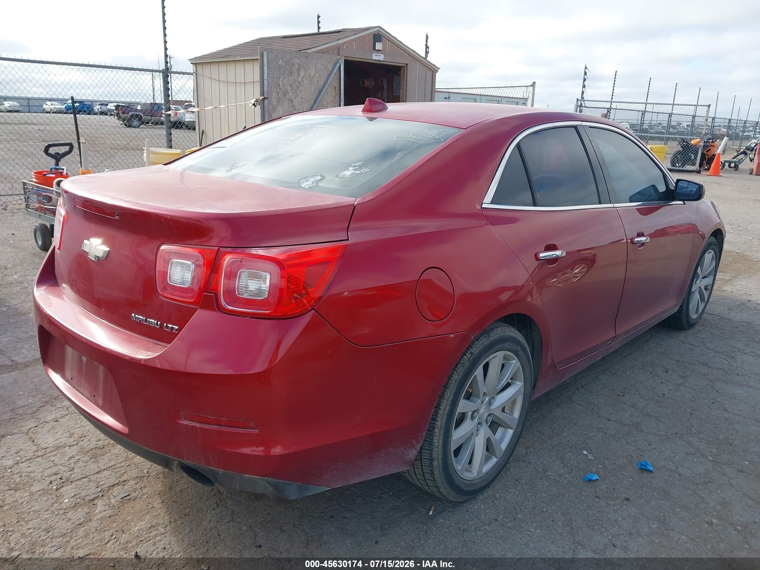 2013 Chevrolet Malibu 1lz Красный vin: 1G11H5SA1DF132535